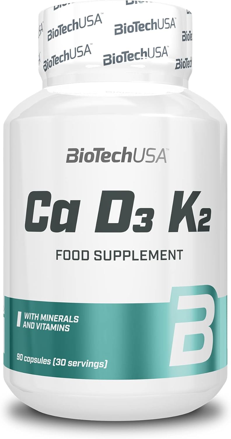 BioTechUSA Ca-D3-K2, Calcium Supplement Capsule, with Vitamins and Minerals, 90 Capsules - Image 2