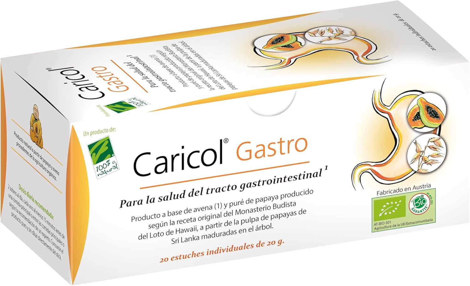 CIENPORCIENNATU CARICOL GASTRO 20sbrs – powder in sachets for simple preparation, box of 20 dose-sachets, ideal for those looking for a quick and simple preparation and facilitates the preparation of - Image 2