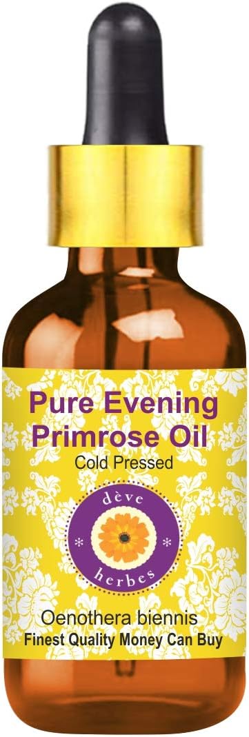 Deve Herbes Pure Evening Primrose Oil (Oenothera biennis) with Glass Dropper Cold Pressed Natural Therapeutic Grade 50 ml (1.69 oz) - Image 2
