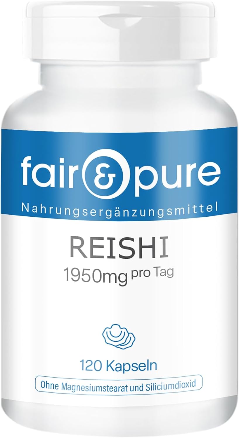 Fair & Pure® - Reishi capsules 1950 mg - 120 capsules - Ganoderma lucidum - vital fungus - highly dosed - vegan - Image 2
