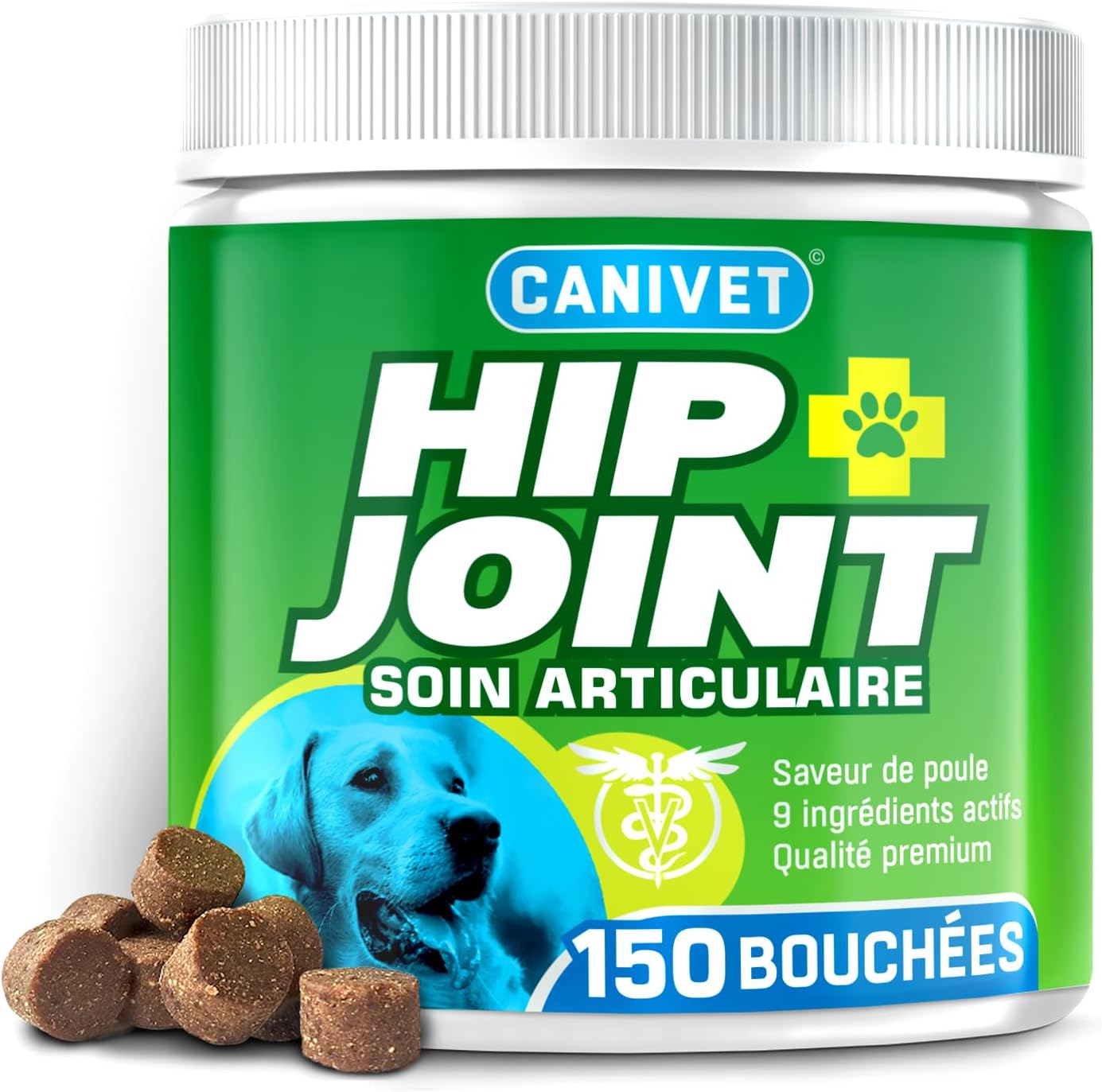 Hip Supplement + Joint Care Joint Care Senior Dog | 150 Chicken Flavour Bites | Glucosamine, Chondroitin, Green Mussel, Hemp Oil, MSM, Hyaluronic Acid, Manganese Vitamins - Image 2