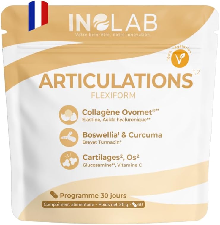 INOLAB | Multi Joint Collagen (Ovomet Elastin & Hyaluronic Acid, Turmeric Turmacin, Boswellia Serrata) | Mobility - Joint Comfort - Cartilage - Muscles | 1 Month | 100% Vegetarian - Image 2