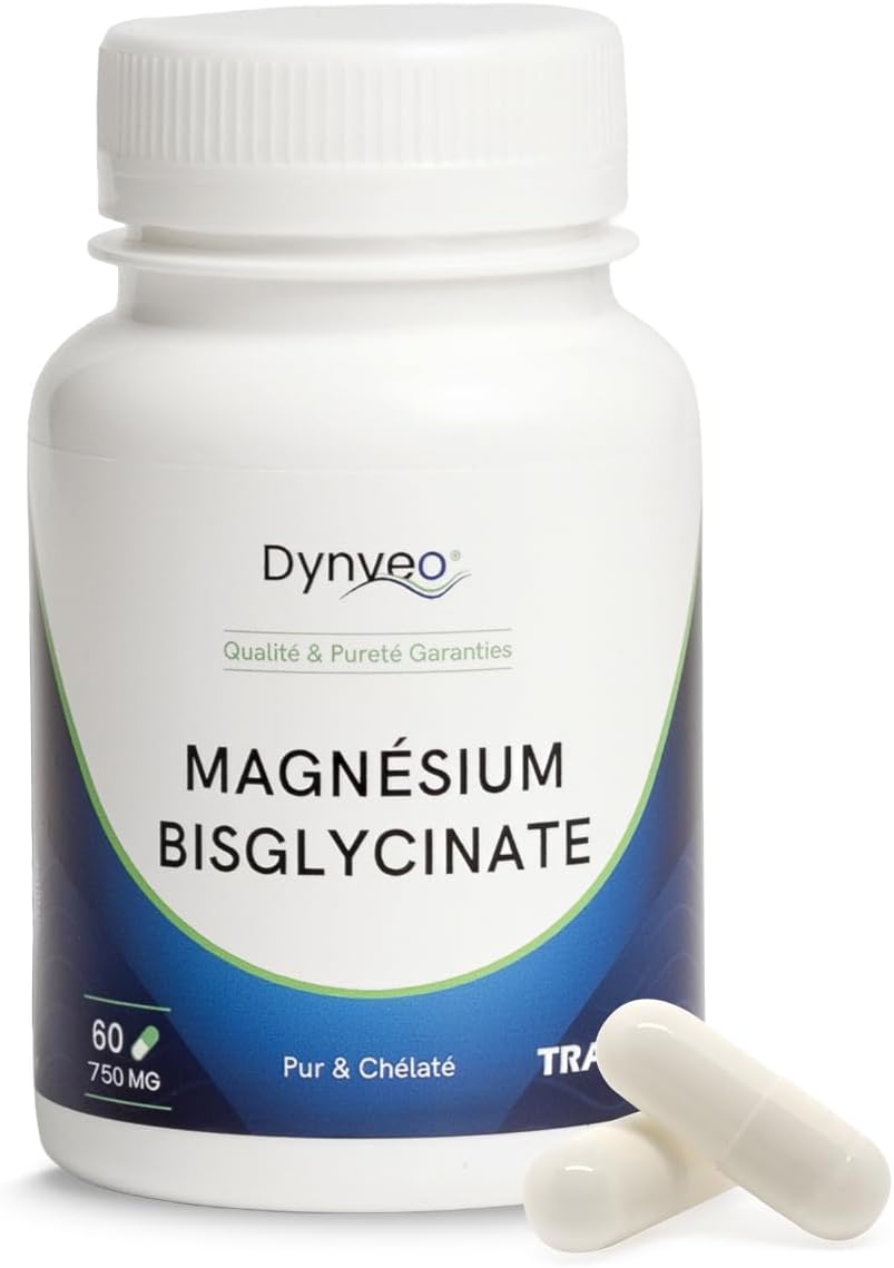 Magnesium Bisglycinate Chelate 100% Pure - 60 Capsules - Energy & Nervous System Support - TRAACS Albion Minerals Label - High Absorption - Additive Free Formula - Dynveo - Image 2