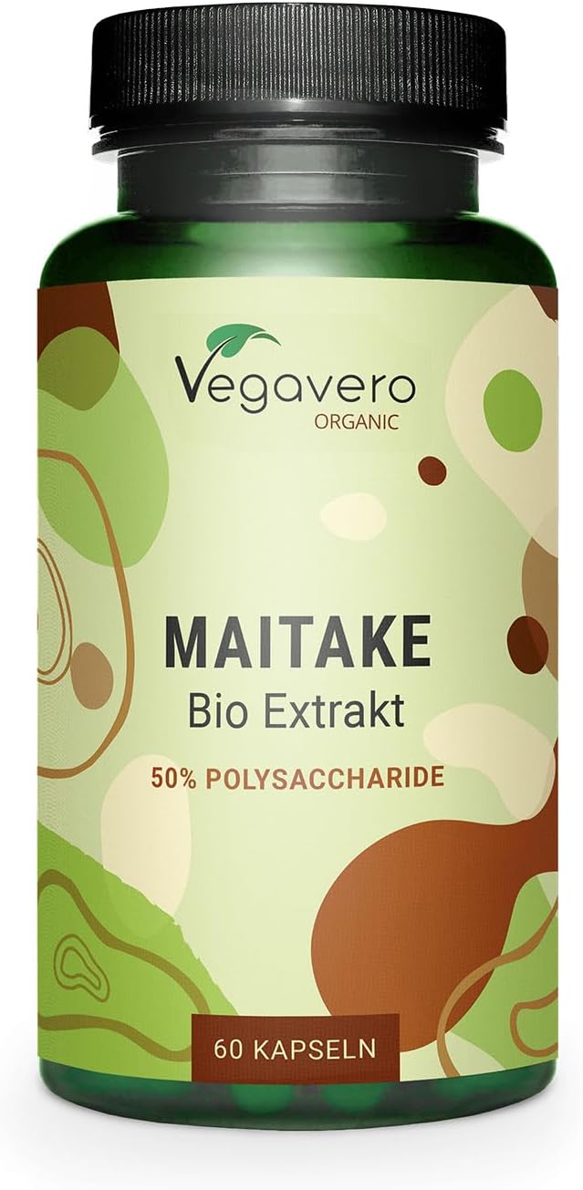 Maitake BIO Vegavero | High Dosage: 7500 mg | Standardized Extract to 50% Polysaccharides | Natural Antioxidant + Anti Stress | No Additives | 60 Capsules | Vegan - Image 2