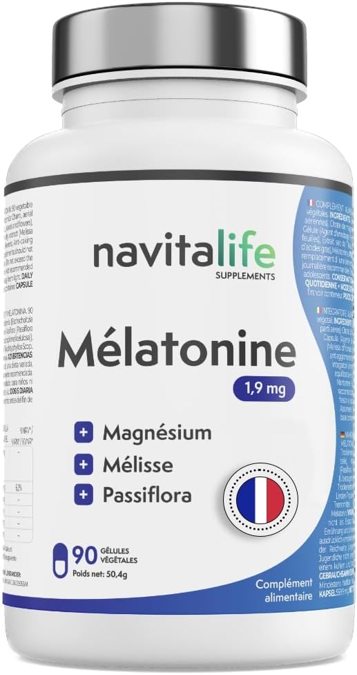 Melatonin 1.9 mg Pure with Magnesium, Passionflower and Lemon Balm | Sleep Aids for Deep Sleep | Highly Bioavailable Fast Acting Melatonin | 90 Vegetarian Capsules - Image 2