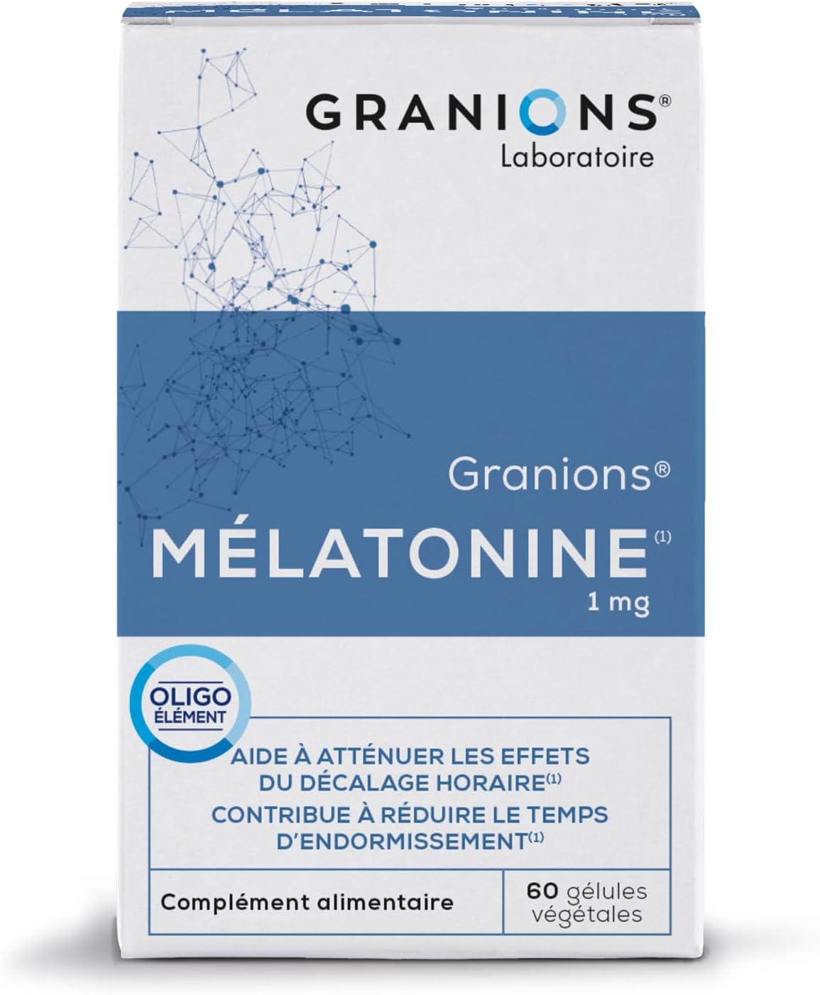 Melatonin GRANIONS | Adult Sleep Supplement | Melatonin 1mg Capsules with Magnesium | Sleeping Pills, Restful Sleep, Jetlag | Made in France | 60 Capsules - Image 2