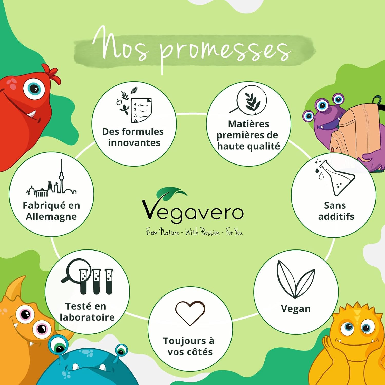 Gummies Child Multivitamins | Sugar Free | 17 Nutrients: Vitamins C, D, B, Zinc, Selenium, Iodine … | Immunity + Fatigue | Cherry Taste | Vegavero - Image 9