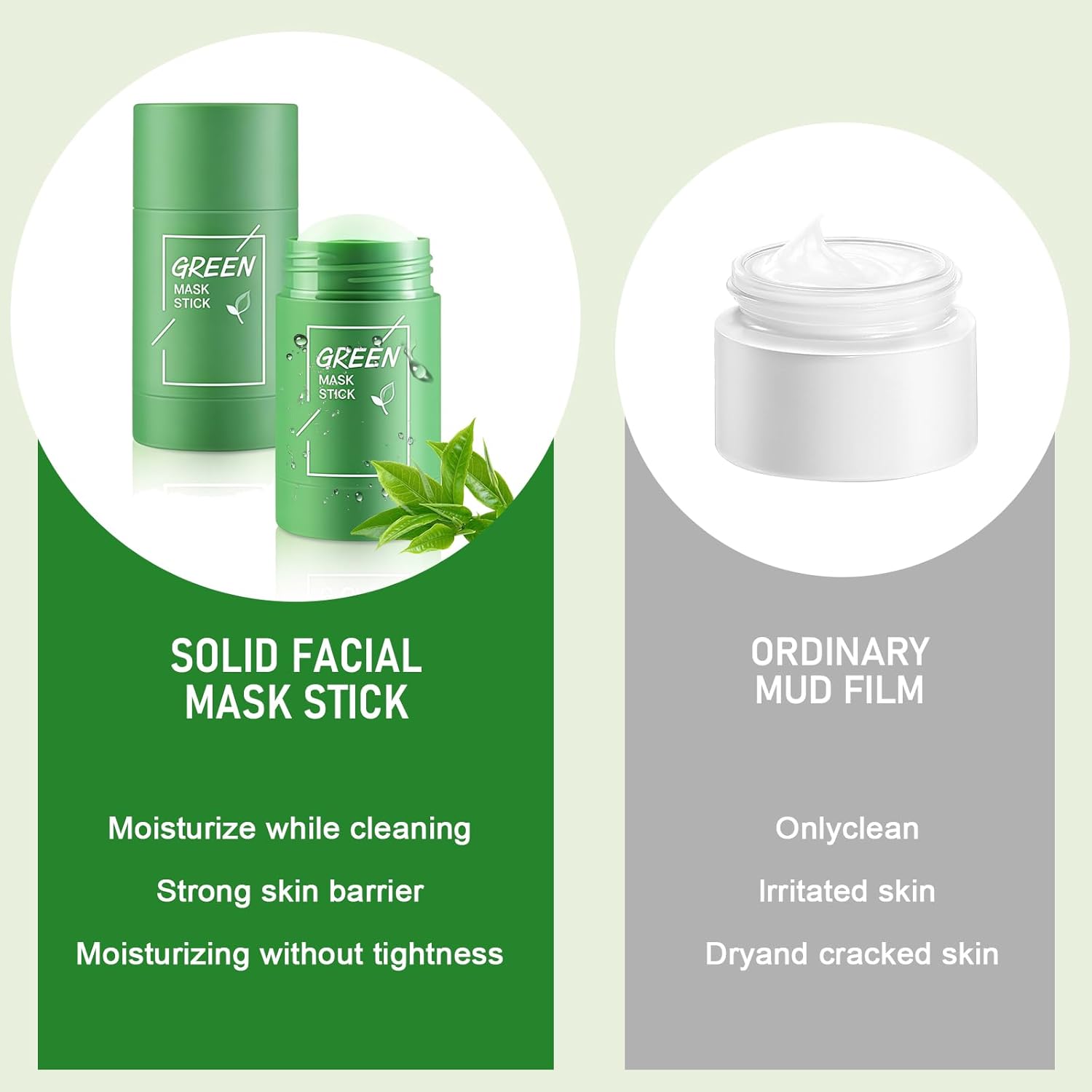 2 Pieces Green Tea Mask Stick Black Dot Mask for Deep Cleansing, Oil Control, Eliminating Blackhead Mask - Pure Green Tea Extract, Soothing Moisturizer, Green Mask Stick Portable Easy - Image 8
