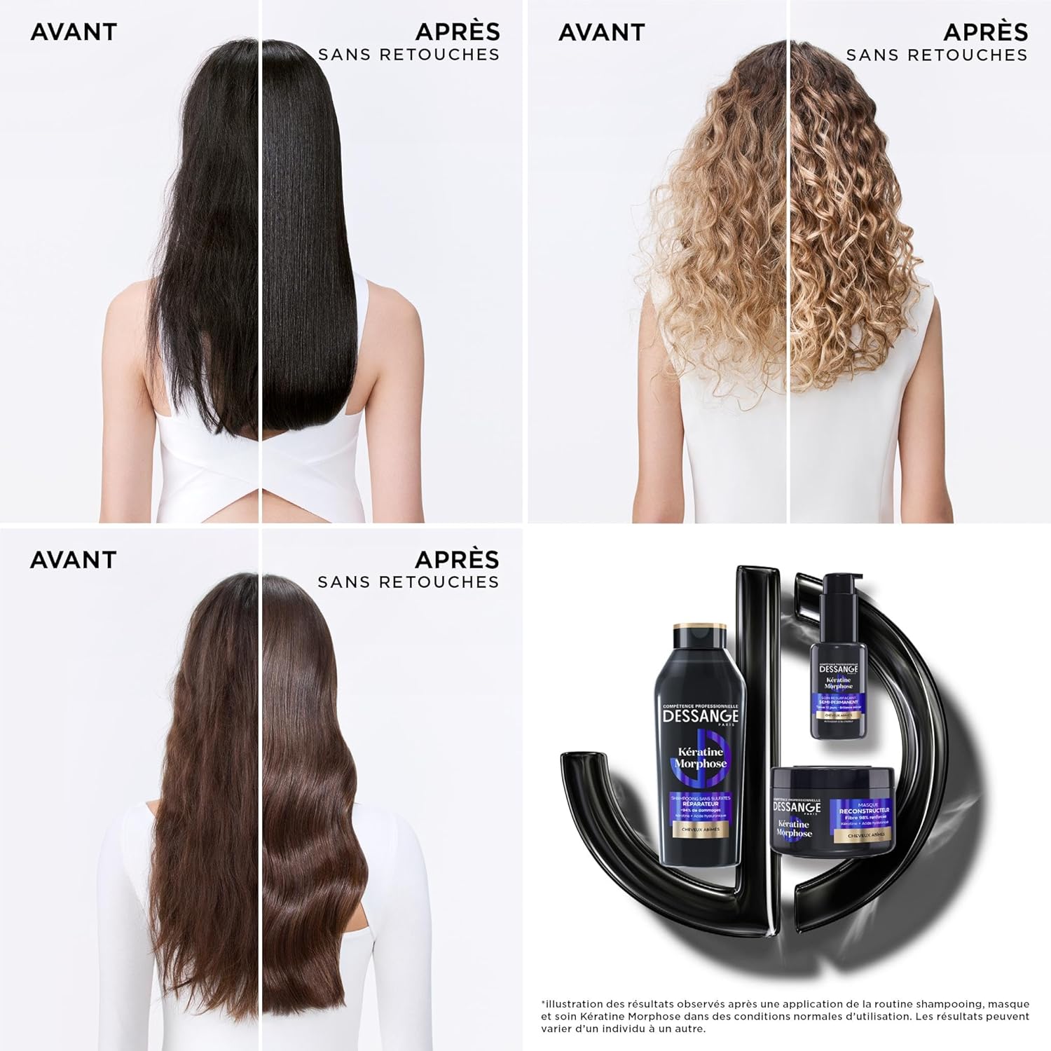 DESSANGE - Morphose Semi-Permanent Keratin Resurfacing Leave-In Hair Care - Seals & Waterproofs Hair Fiber - Damaged Hair - 50 ml - Image 4