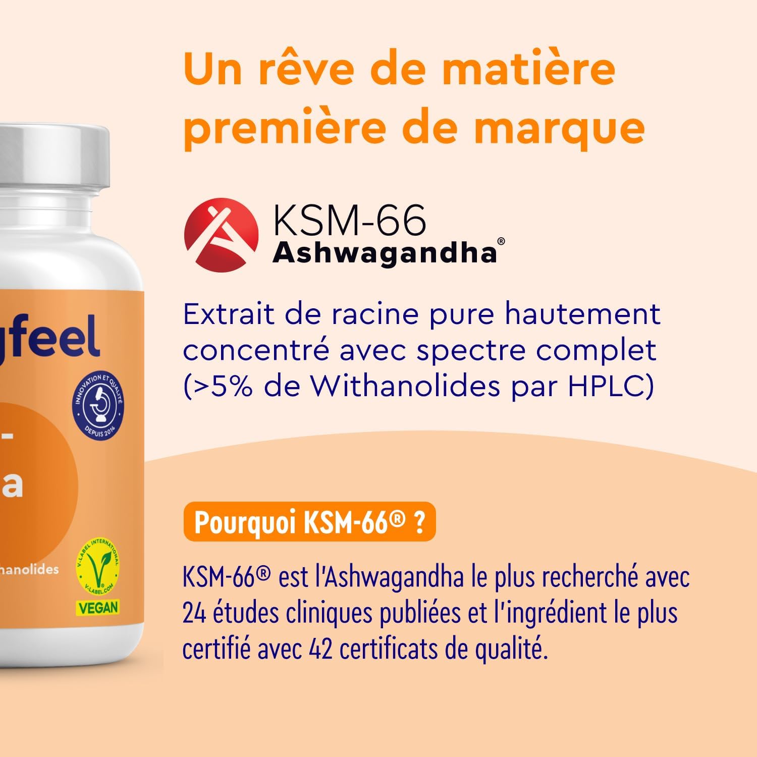 Ashwagandha Patented KSM-66, 210 Capsules, 7200 mg Ashwagandha Pure 600 mg Extract (12:1), Extra Strength: Min 5% Withanolides, Pure Sleep Berry Extract, Stress, Energy, Wellness, 100% Vegan - Image 4