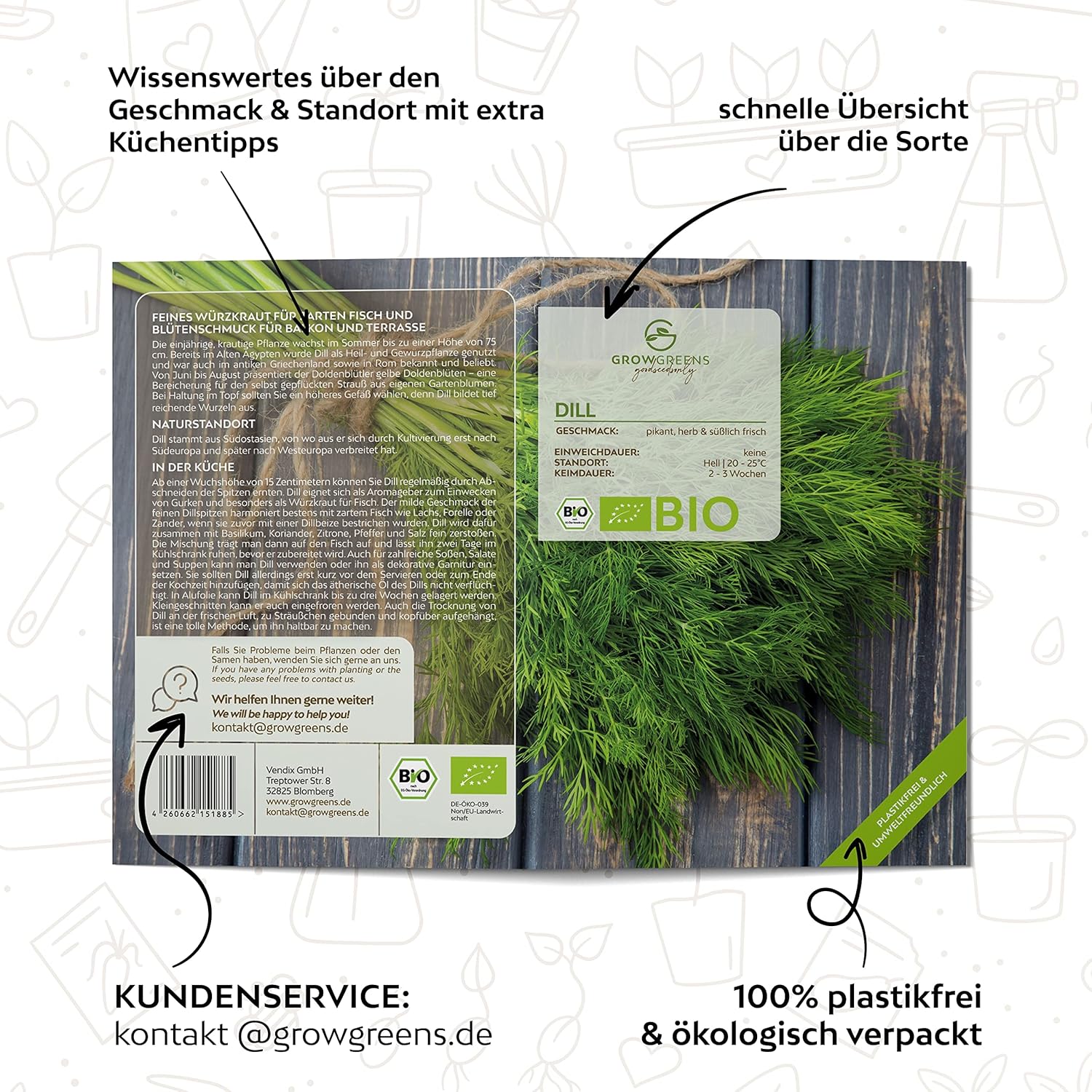 BIO Dill Seeds - Organic Growing Herb Seeds Ideal for the Aromatic Garden - Image 6