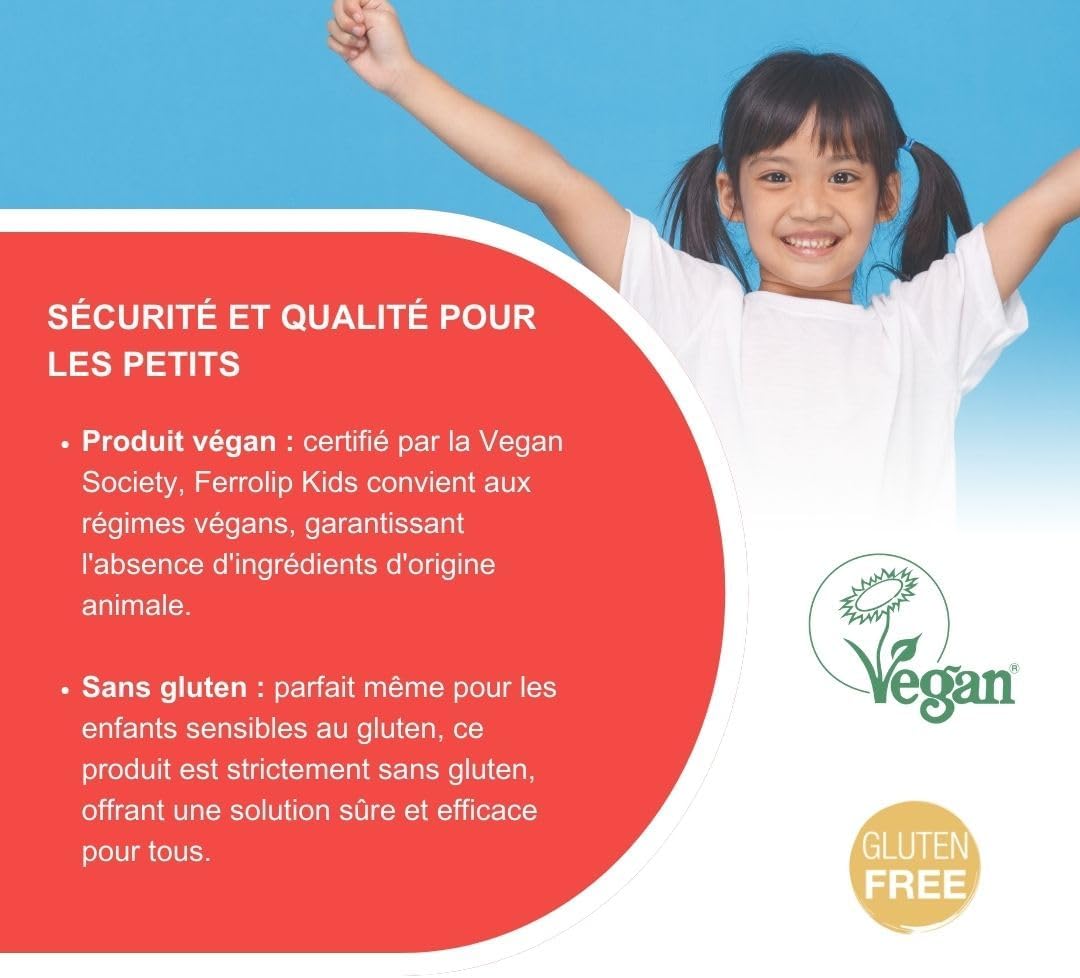 Ferrolip Kids Iron Supplement for Children from 3 Years with Folic Acid, Vitamin C and B12 (20 Oralsoluble Strawberry Sachets) – No Gastrointestinal Disorders – No Metallic Taste - Image 4