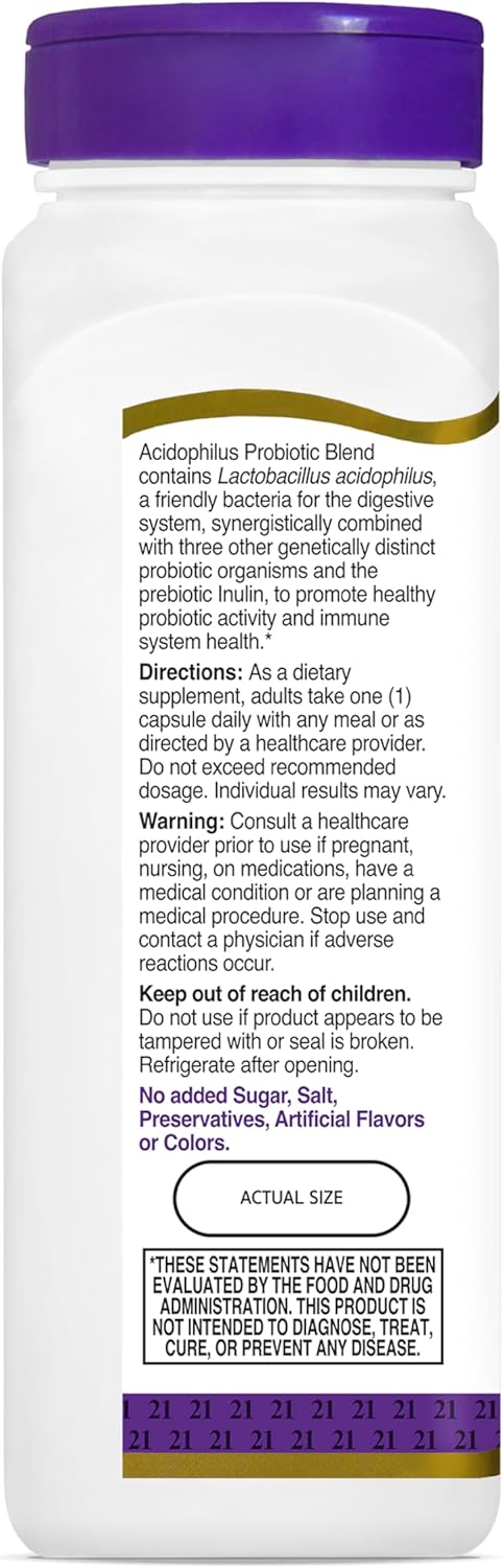 21st Century Health Care, Lactobacillus Acidophilus Probiotic Mix - x150caps - Image 10