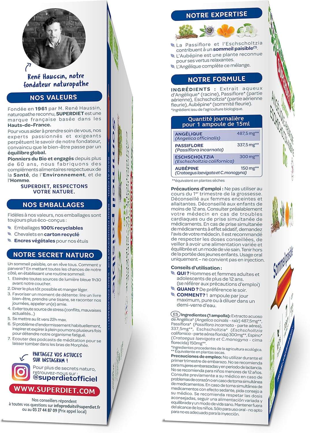 SuperDiet Quator Passionflower Hawthorn Angelica Eschoscholzia 20 x 15 ml or 300 ml Organic (Pack of 2) - Image 3