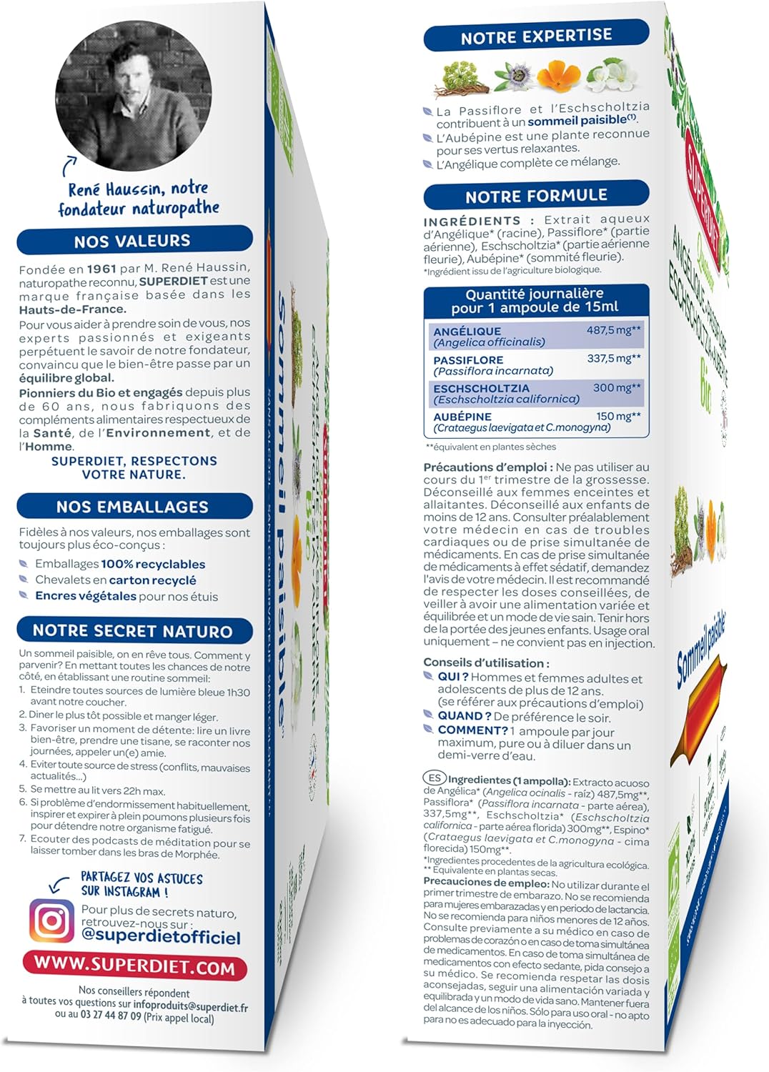 SuperDiet Quator Passionflower Hawthorn Angelica Eschoscholzia 20 x 15 ml or 300 ml Organic (Pack of 2) - Image 5