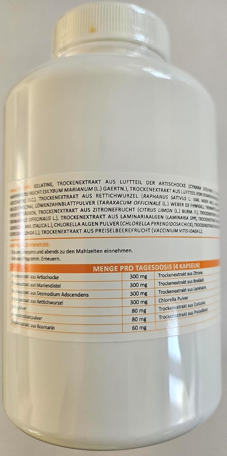 HEPAPHENOL 4 MONTHS (480 Capsules) INTESTINAL COMFORT - HEPATIC - 13 INGREDIENTS PROMOTES DETOX & DRAINAGE - Image 5
