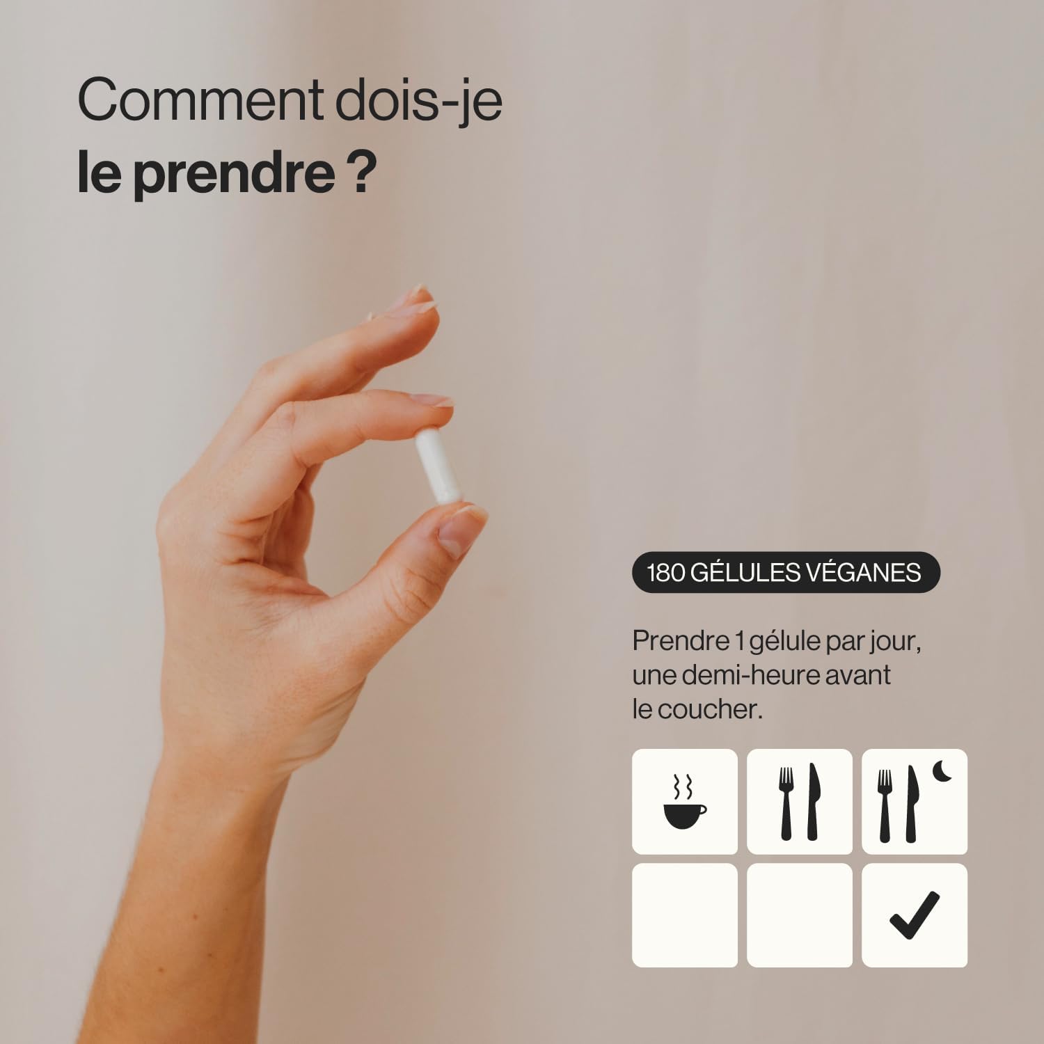 Melatonin Complex 1.9 mg – With Griffonia (20 mg 5‑HTP), Valerian, Magnesium & Vitamin B6 – Contributes to Sleep and Reduce Fatigue – 180 Vegan Capsules – Zenement - Image 4