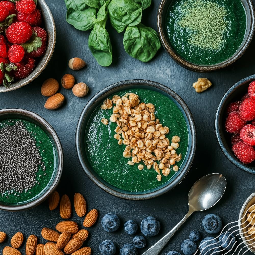 NaturaleBio Organic Spirulina Algae Powder 100 g. Natural and Pure, Grown in tropical regions. Ideal in drinks and smoothies or recipes. Suitable for vegetarian and vegan diets. - Image 8