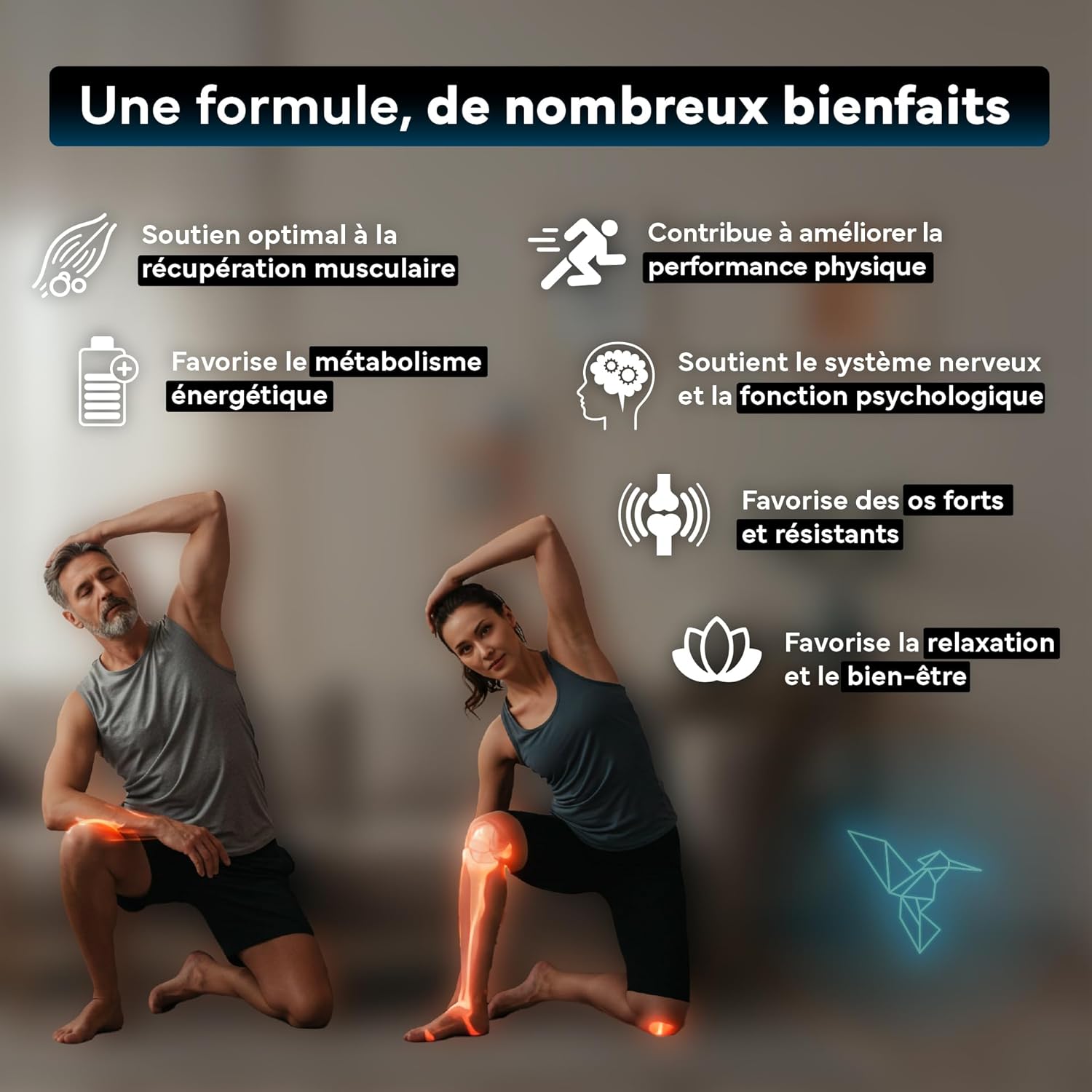 Magnesium Bisglycinate + Citrate + Malate + Taurate - Magnesium Complex 4in1 - 180 Tablets for 6 Months - High Absorption & Superior Quality - Fatigue, Stress, Energy, Muscles - High Dosage - Image 4