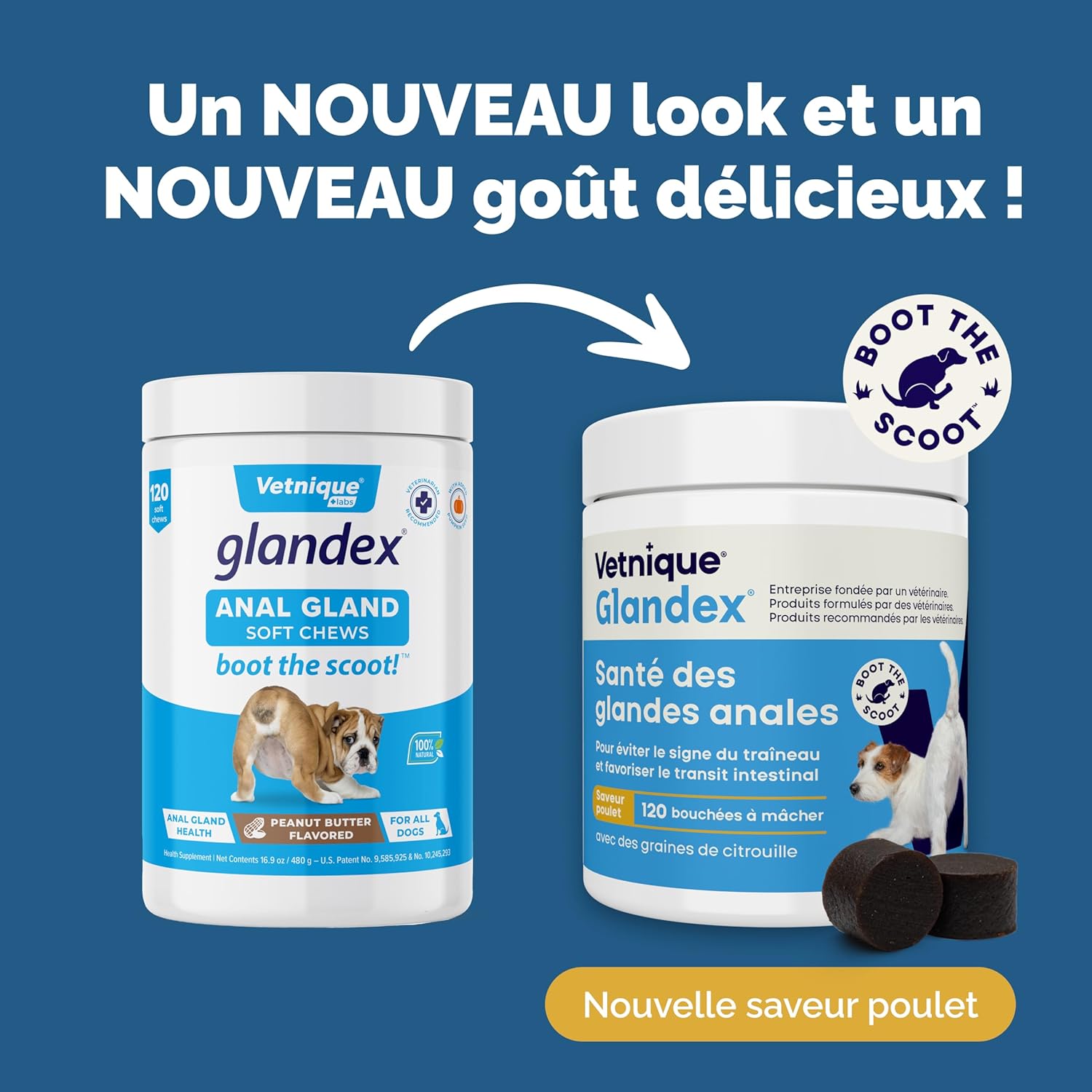 Glandex for Dogs – 120 Glands Health Chews – Product Formulated by Vets to Promote Glands Emptying – Rich in Omega-3, Pumpkin Seeds and Fibres - Image 3