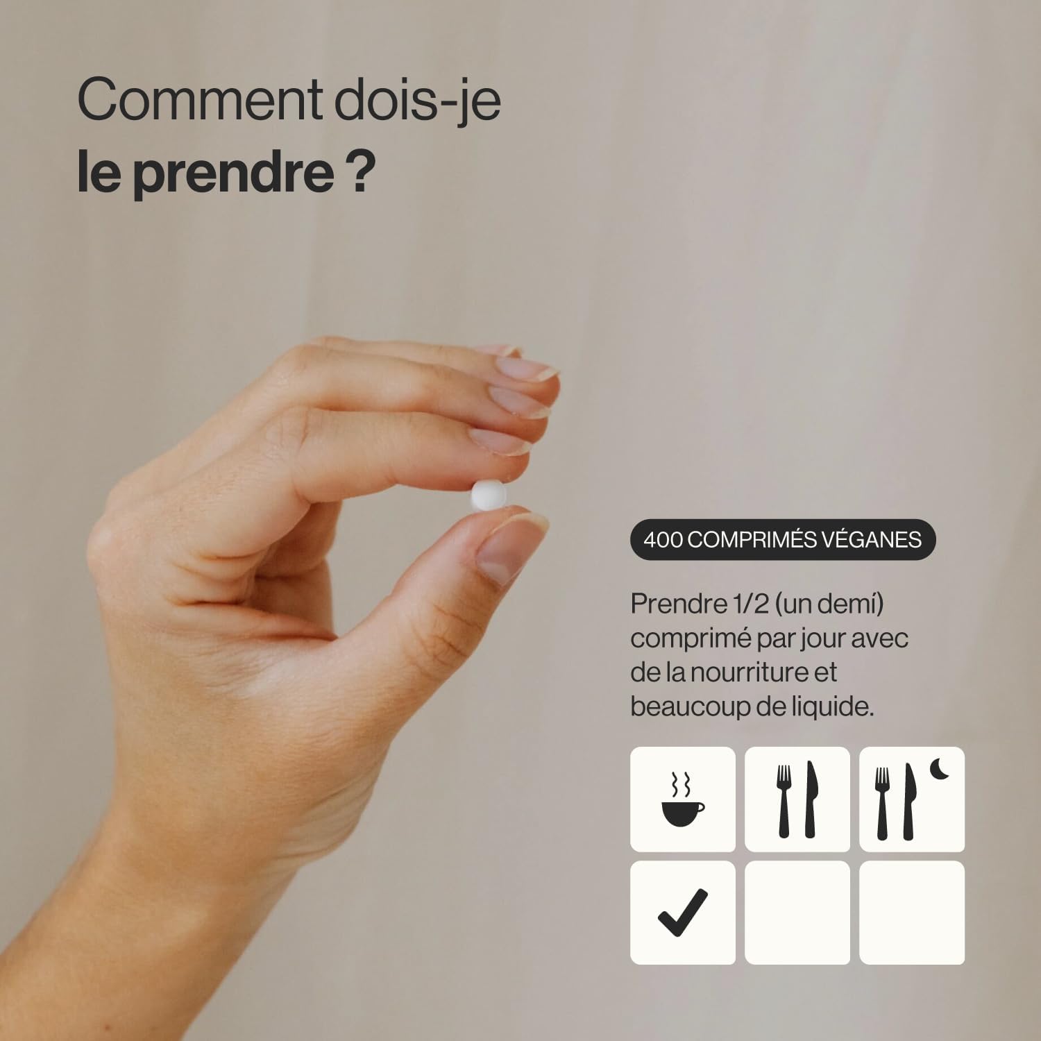 Zinc Bisglycinate, 400 Vegan Tablets | Skin, Hair, Nails, Immunity, Fatigue | Highly Bioavailable, Without Digestive Discomfort | 1 Tablet Every 2 Days, 12.5mg Zinc | Zenement - Image 4