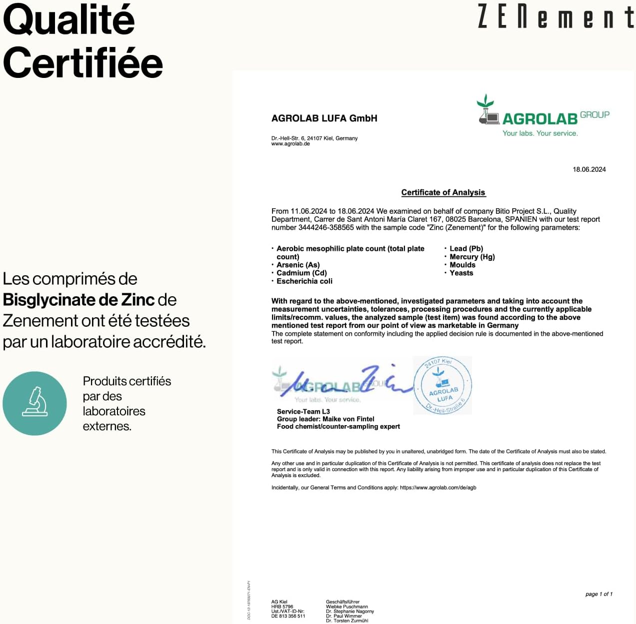 Zinc Bisglycinate, 400 Vegan Tablets | Skin, Hair, Nails, Immunity, Fatigue | Highly Bioavailable, Without Digestive Discomfort | 1 Tablet Every 2 Days, 12.5mg Zinc | Zenement - Image 6