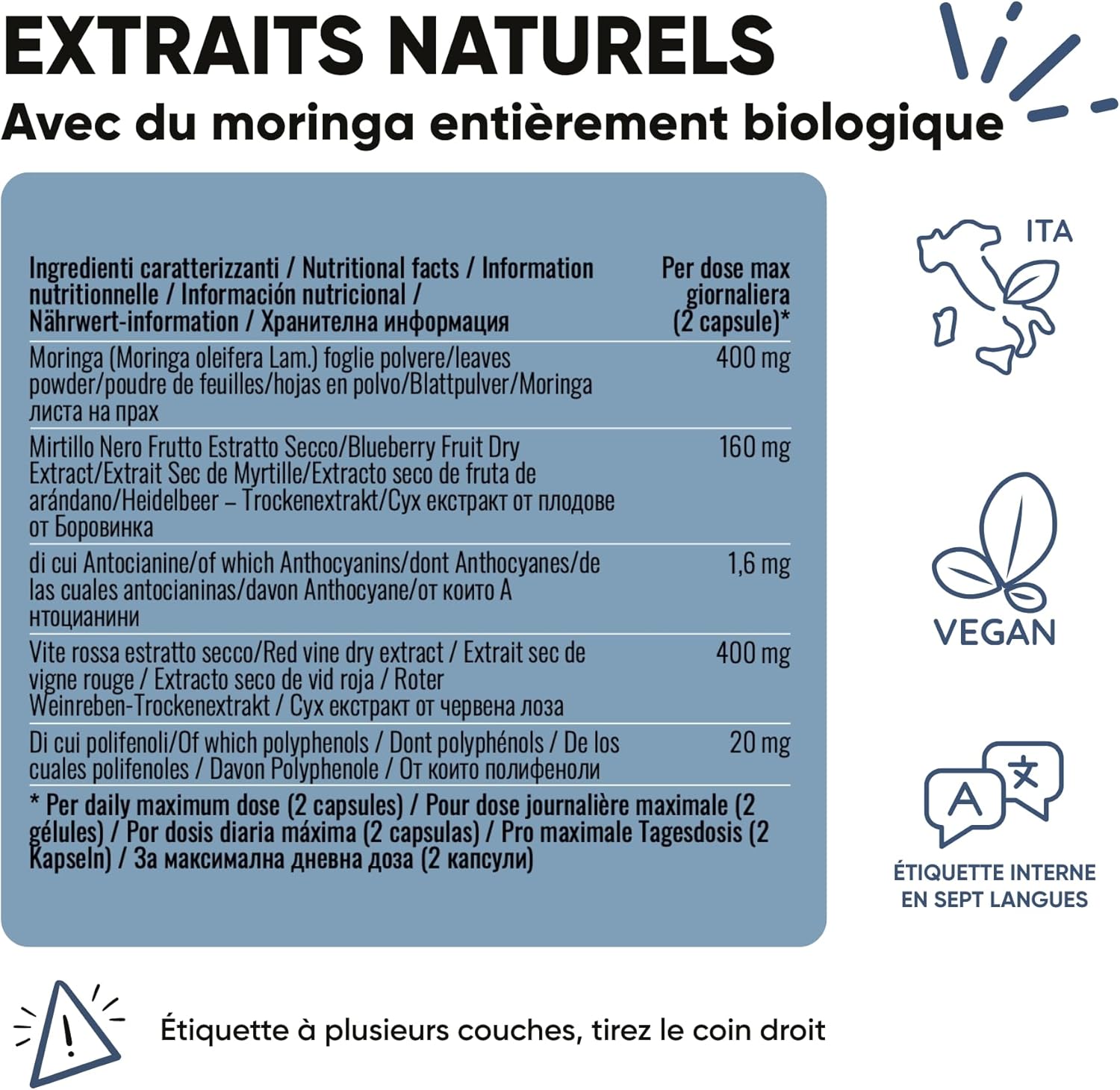 RedMoringa - Anti Heavy Legs & Blood Circulation Supplement - with Moringa and Black Blueberry - Light Legs, Natural Drainage - 100% Natural - 60 Vegetable Capsules - Image 11
