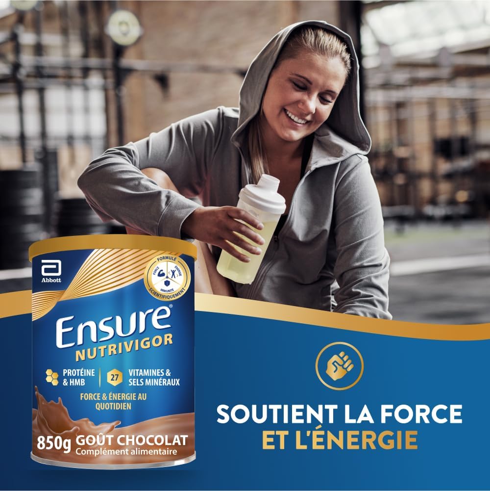 Ensure NutriVigor Protein Supplement, 27 Vitamins and Minerals and HMB for Healthy and Balanced Diet (Chocolate, 1 x 850 g) - Image 5
