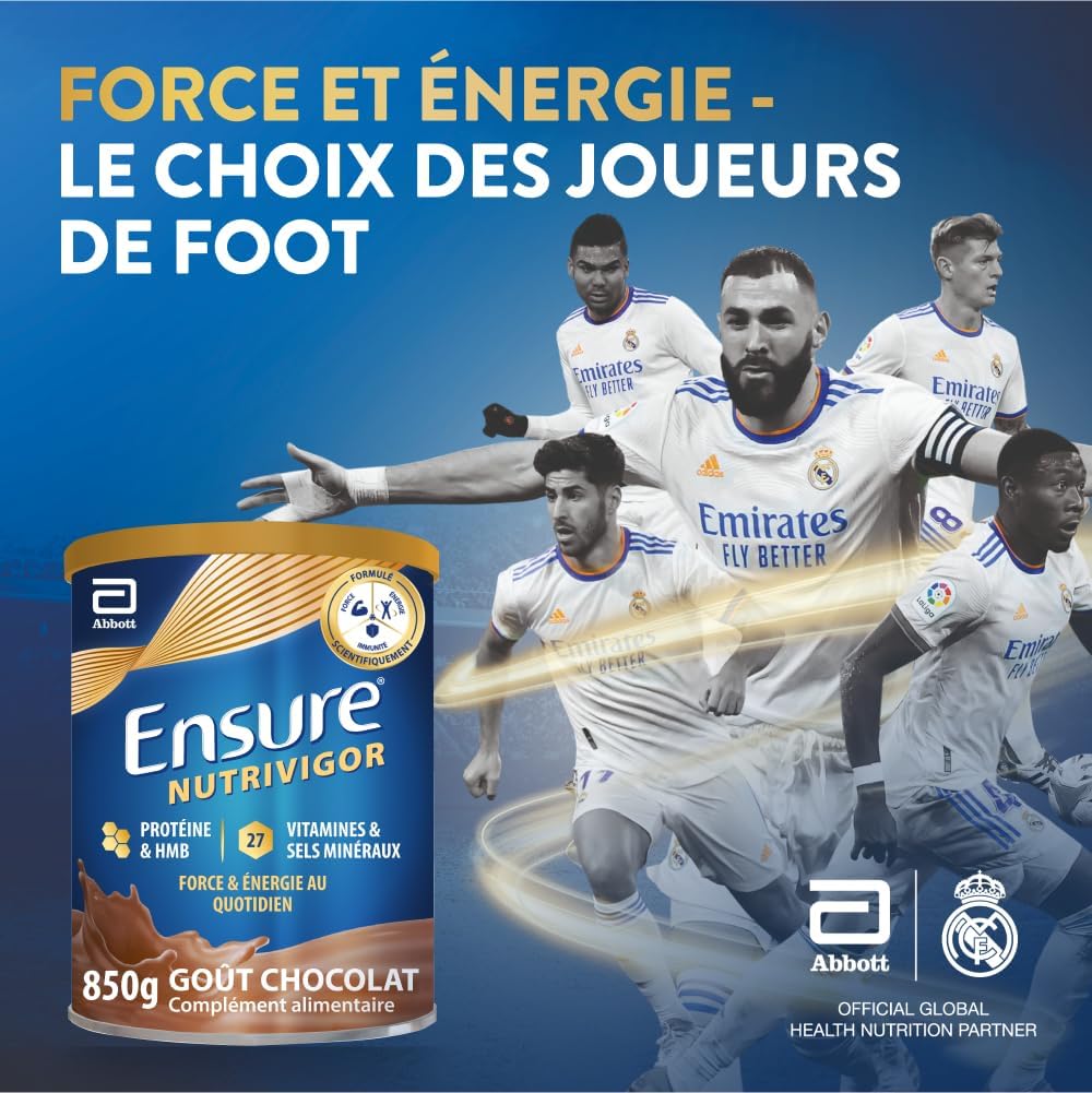 Ensure NutriVigor Protein Supplement, 27 Vitamins and Minerals and HMB for Healthy and Balanced Diet (Chocolate, 1 x 850 g) - Image 6