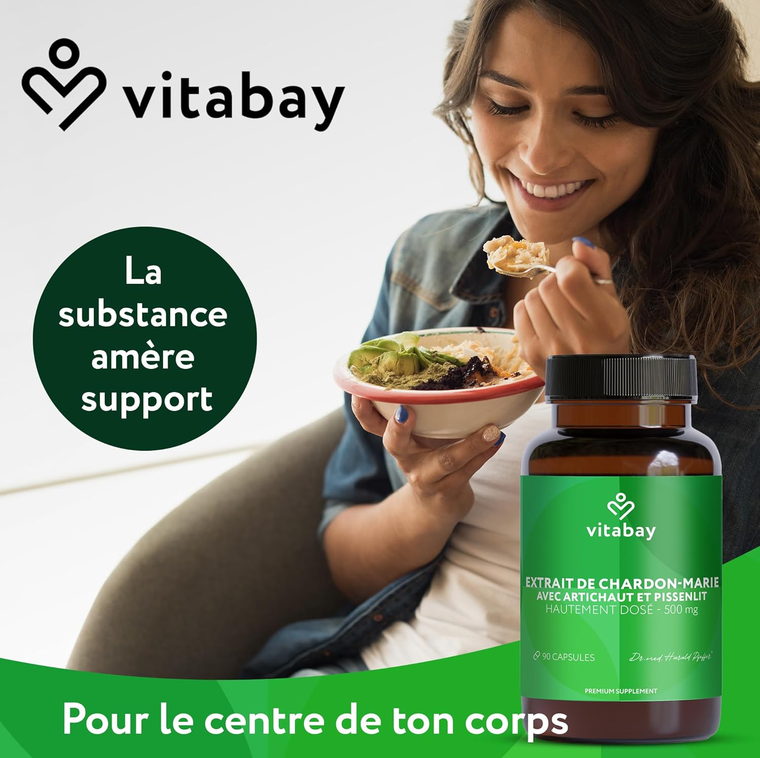 Vitabay Milk Thistle 250 mg - 90 Capsules with Dandelion (50 mg), Artichoke (200 mg) and Silymarin (200 mg) - Vegan and High Dosage - Laboratory Verified Milk Thistle Extract - Image 3