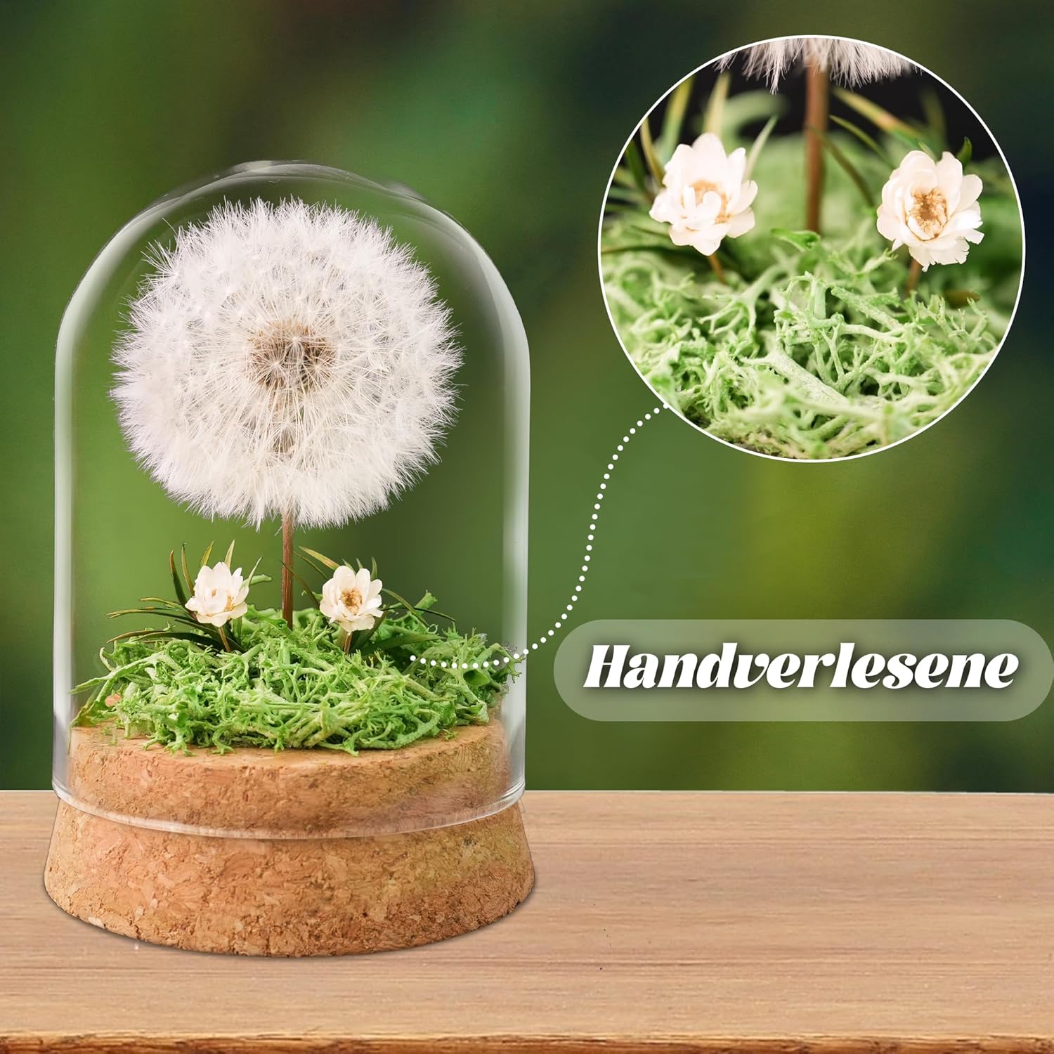 Dandelion in Glass - Special Gift Idea, Birthday Gift for Women, Good Luck and Small Gift for Girlfriend, Decorative Gift in Glass, Floral Gift - Image 5
