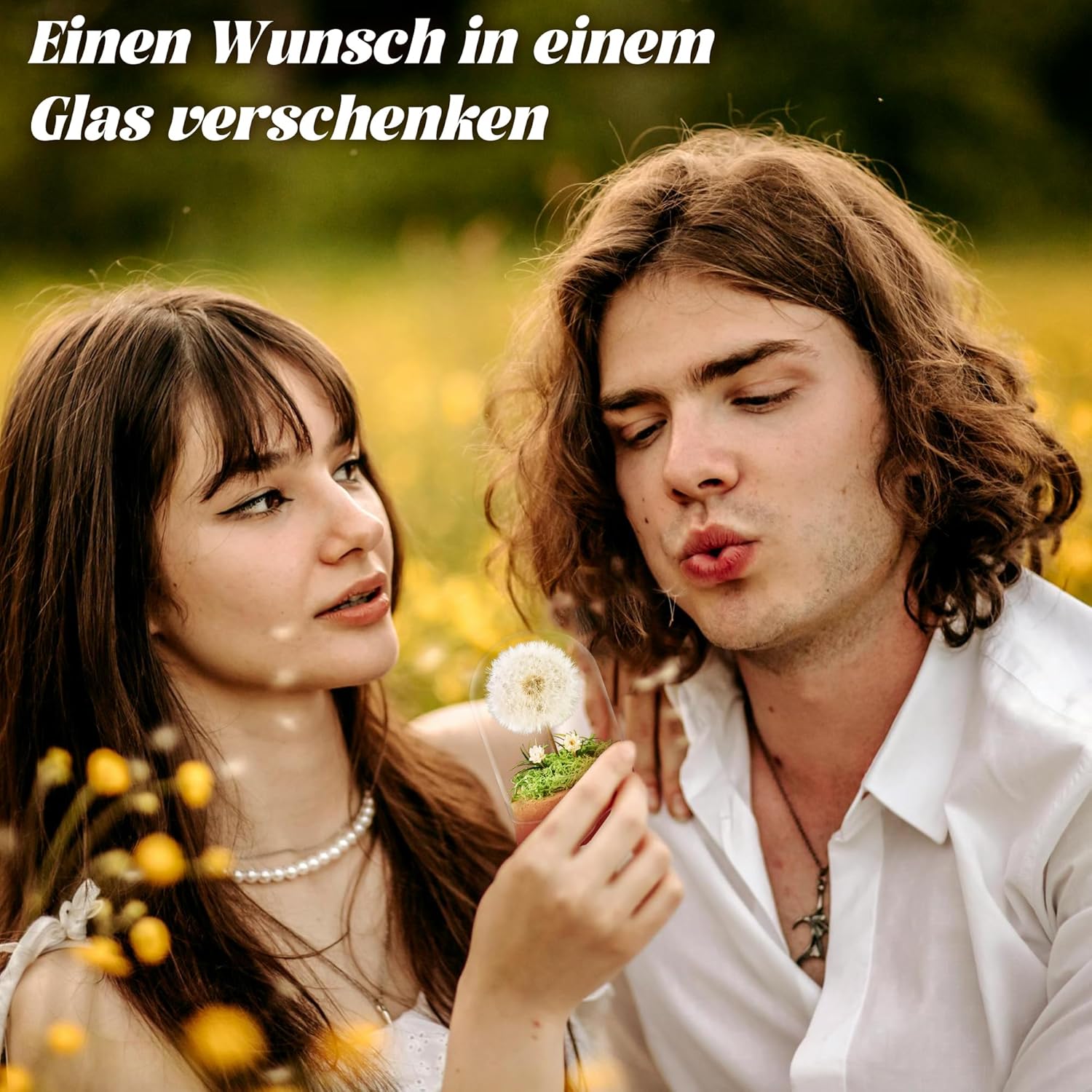 Dandelion in Glass - Special Gift Idea, Birthday Gift for Women, Good Luck and Small Gift for Girlfriend, Decorative Gift in Glass, Floral Gift - Image 8