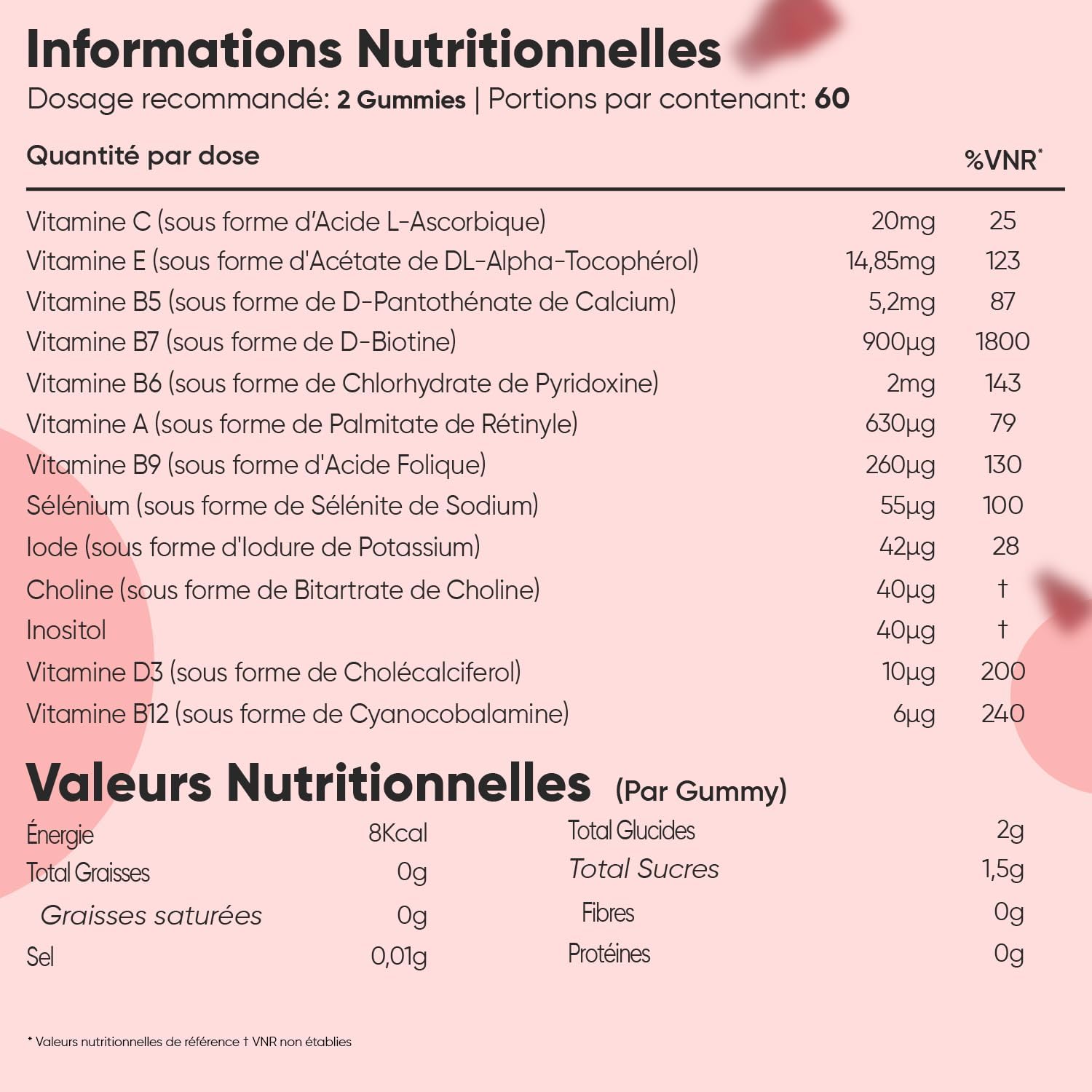 Biotin Gummies, 120 Gums with Natural Mixed Berry Flavour - According to EFSA, biotin contributes to the maintenance of normal hair - Complex with 13 Multivitamins and Minerals - Image 4