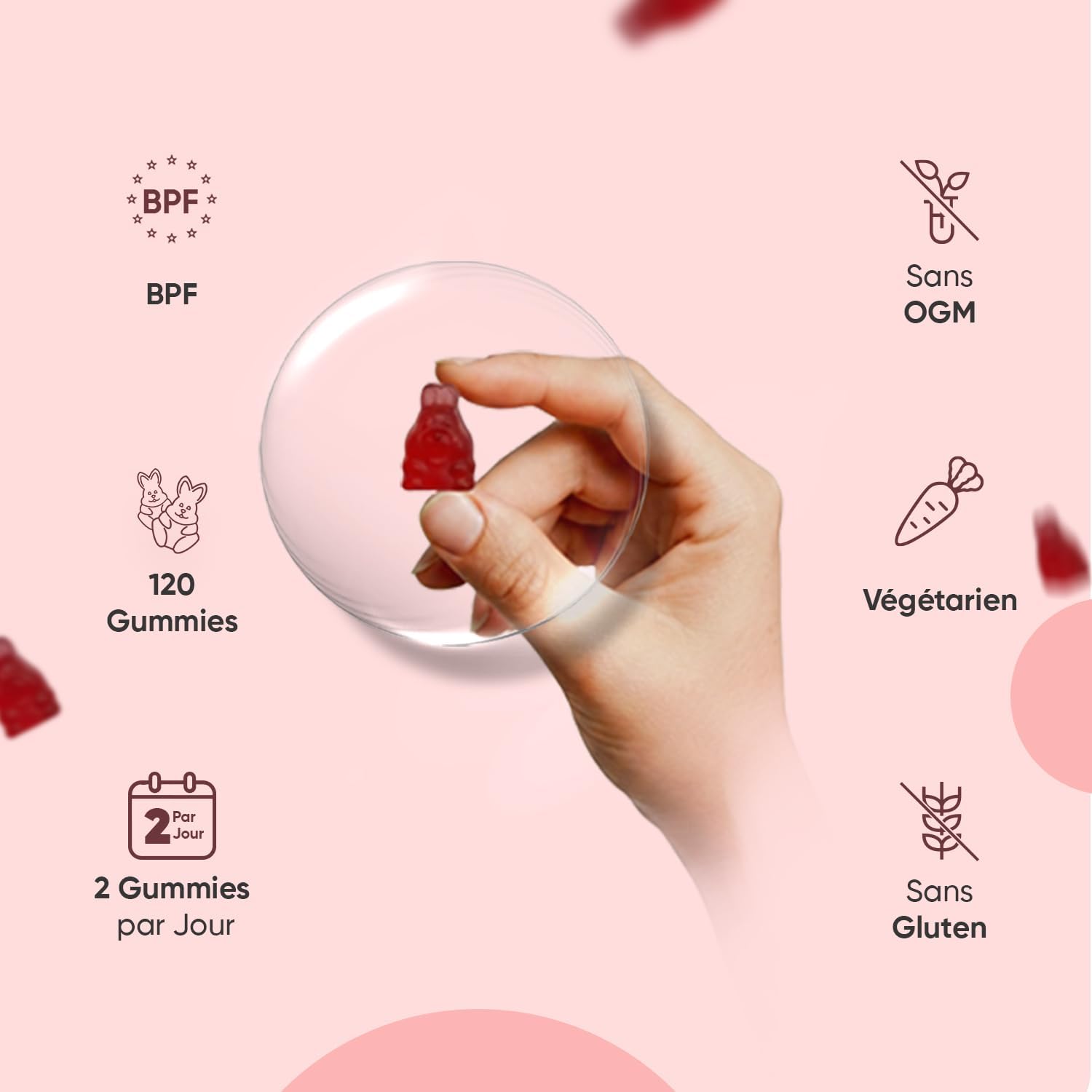 Biotin Gummies, 120 Gums with Natural Mixed Berry Flavour - According to EFSA, biotin contributes to the maintenance of normal hair - Complex with 13 Multivitamins and Minerals - Image 8