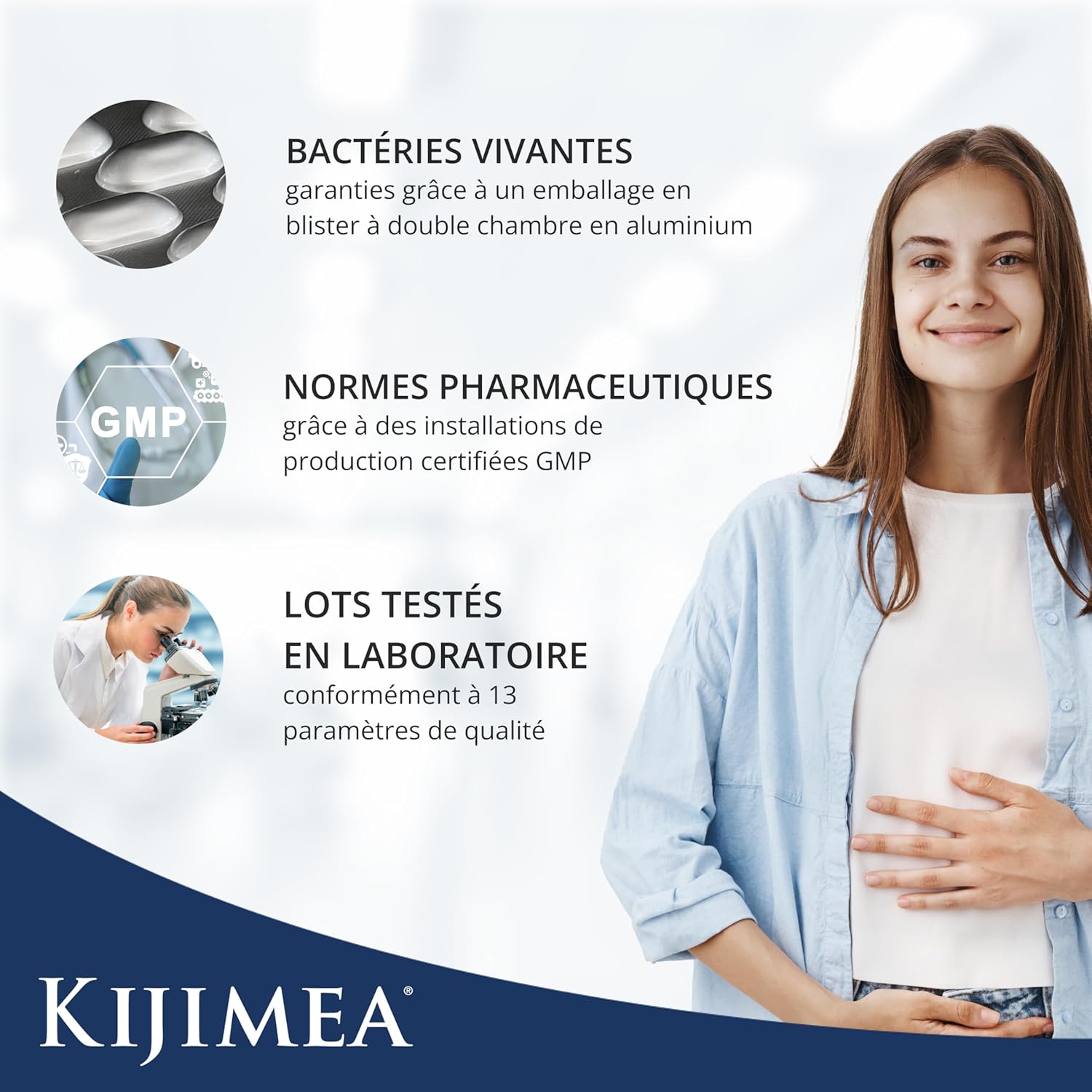 Kijimea® K53 Advance High Dose Gut Bacteria Capsules | 53 Strains of Microcultures Selected in Gut Flora | With Biotin | >500 Billion CFU/Box 28 Capsules - Image 3