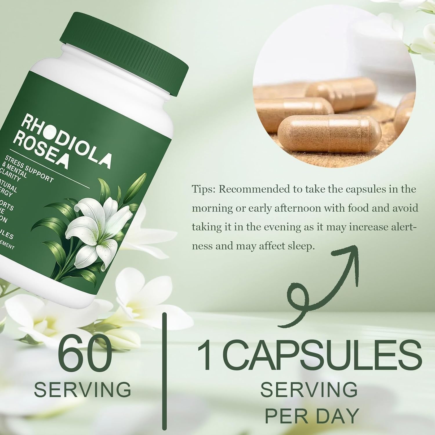 Rhodiola Rosea -Soutien énergétique et quotidien contre le stress, équilibre énergétique, fonction immunitaire, sans OGM - Image 7