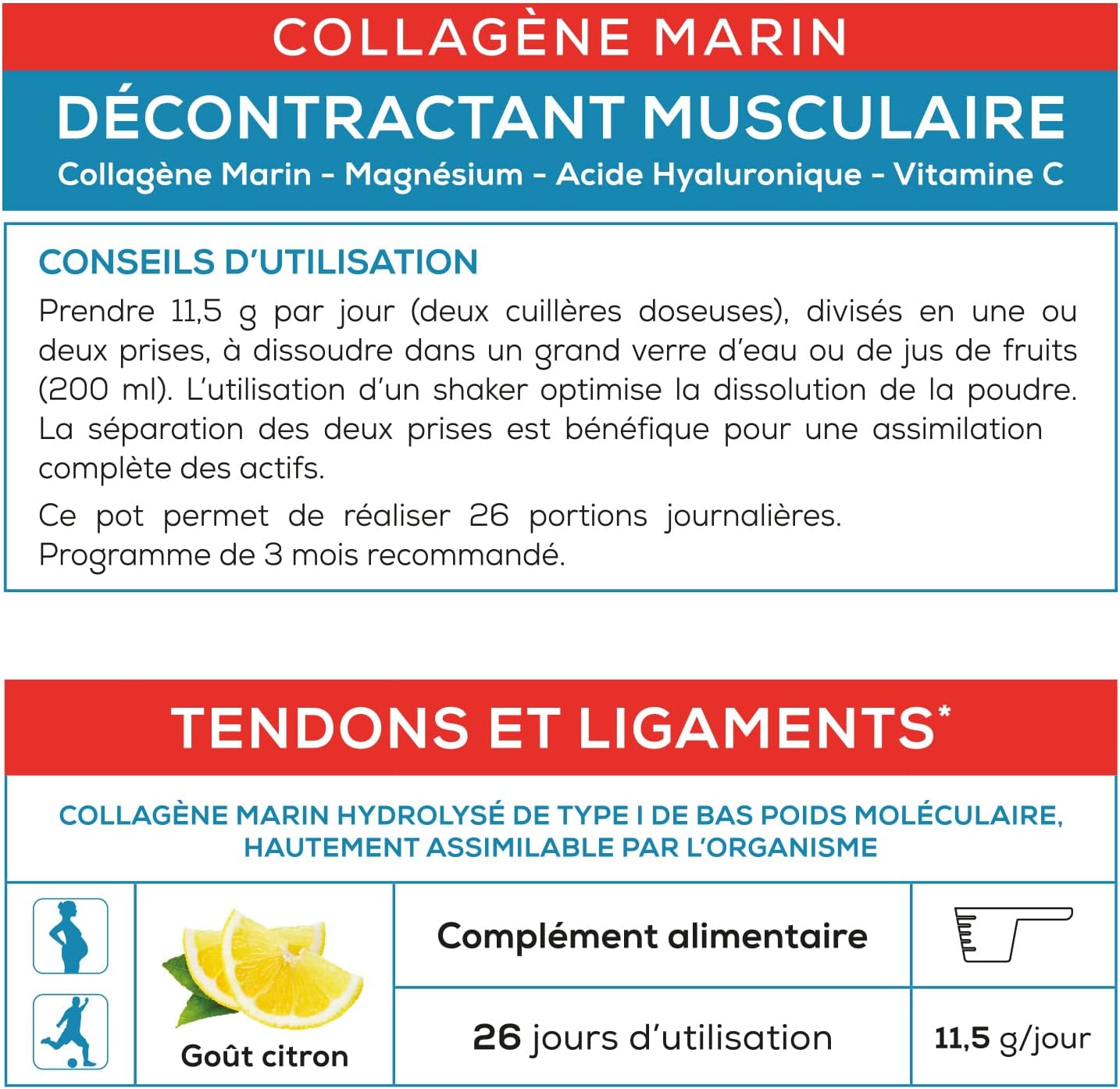 GRANIONS - Marine Collagen Powder - MUSCLE RECONTRACTANT - Collagen and Hyaluronic Acid + Magnesium + Vitamin C - Joints, Tendons, Ligaments, Muscle - 300 g Pot of Marine Collagen - Image 7