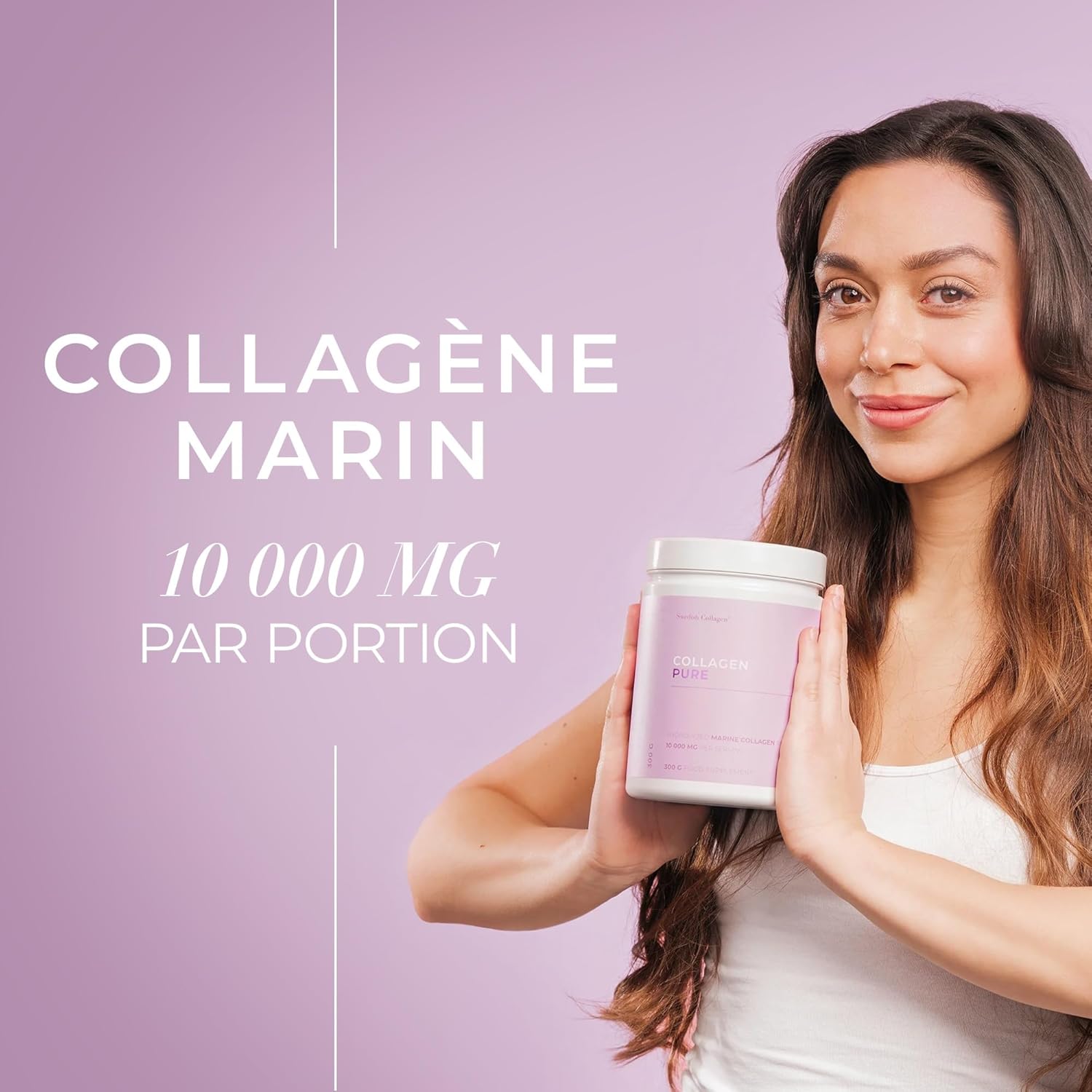 Swedish Collagen Pure 10000mg Marine Collagen Powder 300g 30 Days Types 1 & 3 Peptides Hair Skin Nails Joints Sugar Free for Men and Women - Image 3