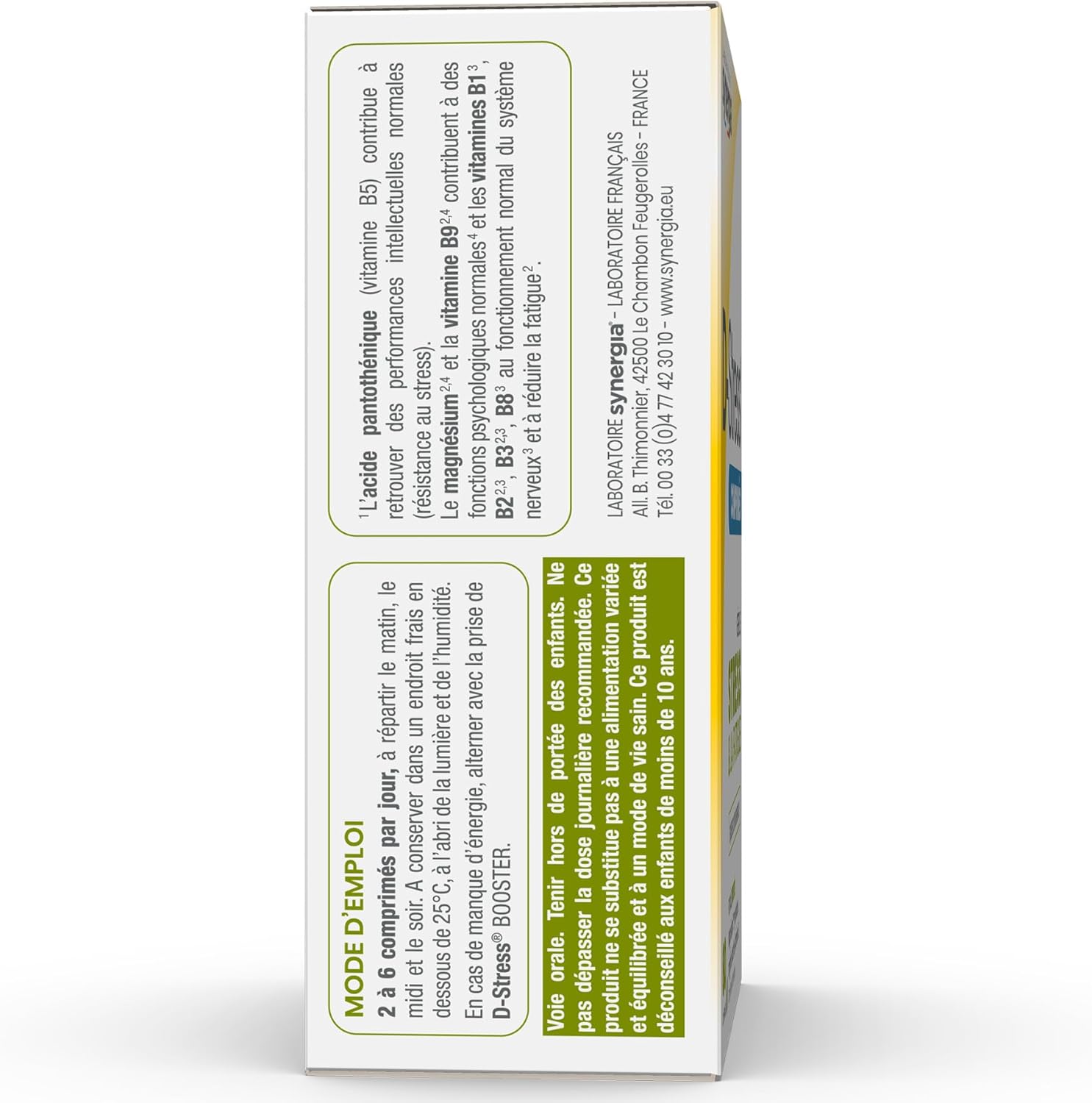 D-STRESS SYNERGIA SYNERGIA COMPREMÉS 3 + 1 FREE SYNERGIA PRODUCT | 3rd Generation Magnesium + Taurine + Arginine + B Vitamins | Manages Daily Stress and Reduces Fatigue | LABORATOIRE SYNERGIA - Image 4