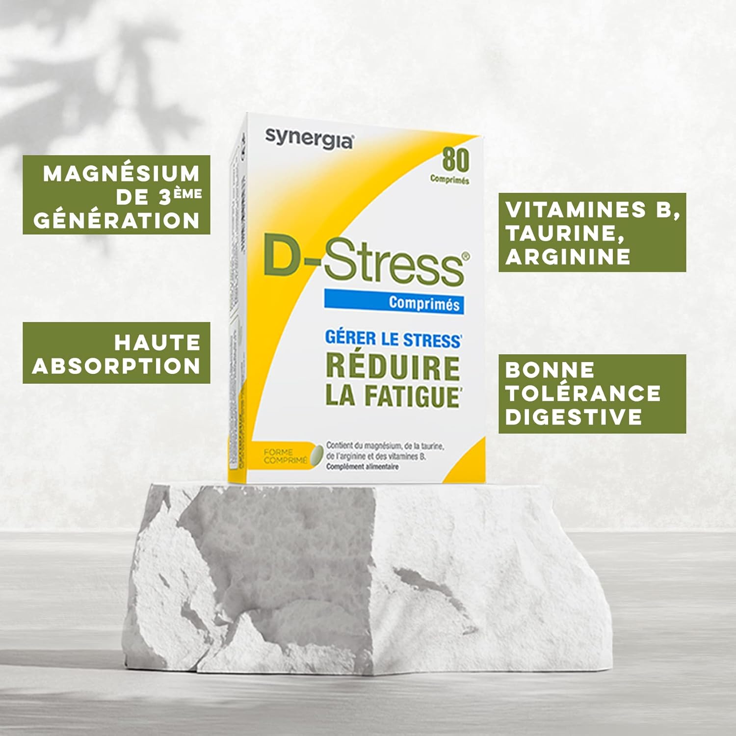 D-STRESS SYNERGIA SYNERGIA COMPREMÉS 3 + 1 FREE SYNERGIA PRODUCT | 3rd Generation Magnesium + Taurine + Arginine + B Vitamins | Manages Daily Stress and Reduces Fatigue | LABORATOIRE SYNERGIA - Image 8
