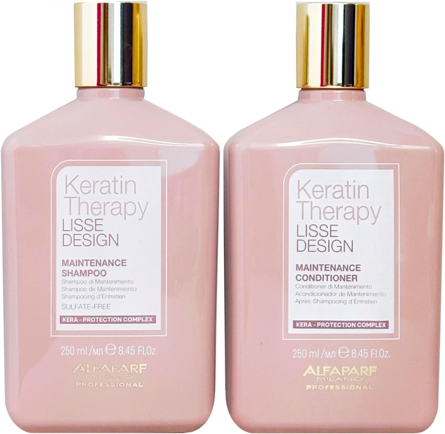 Alfaparf lisse Motif Keratin Therapy kit de maintenance – Shampooing + revitalisant 2 x 250 ml - Image 2