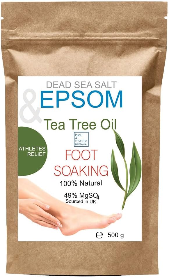 Bath Salts, Epsom Magnesium Salt and Ultra Purifying Essential Oils, Salt Feet, Repair Damaged Nails, Athlete's Foot Relief, Scrub, 500g - Image 2