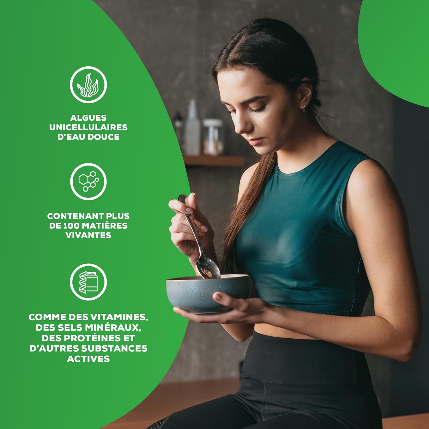 BioTechUSA Spirulina | Rich in Vitamins and Proteins | 3600mg Daily Dose | Suitable for Various Diets | 100 Tablets - Image 2