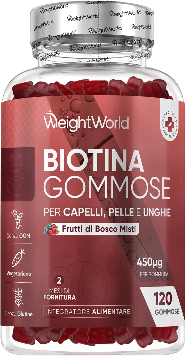 Biotin Gummies, 120 Gums with Natural Mixed Berry Flavour - According to EFSA, biotin contributes to the maintenance of normal hair - Complex with 13 Multivitamins and Minerals - Image 2