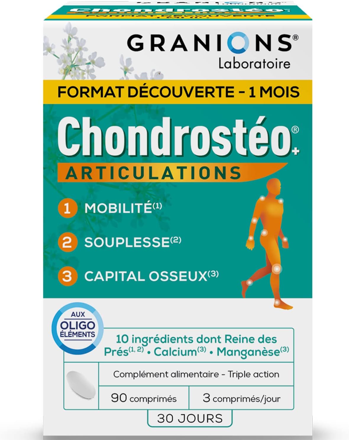 GRANIONS - Chondrosteo + Joints - Harpagophytum - Glucosamine Chondroitin - MSM - Bamboo - 90 units - 1 Month - Image 2