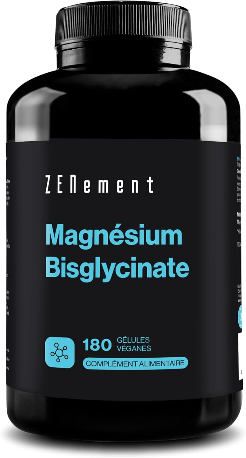 Magnesium Bisglycinate, High dosed: 350 mg elemental magnesium | 180 vegetable capsules (3 months) | Sleep, Stress, Fatigue | Maximum Absorption & Easy Assimilation | Zenement - Image 2