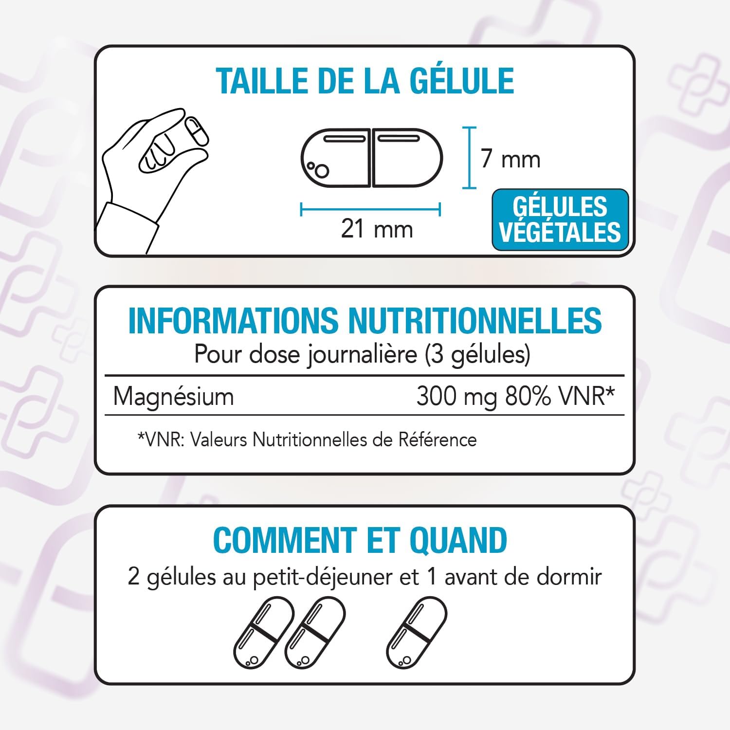 Magnesium Complex 6 Sources – 300 mg per day, High Bioavailability – 360 PiùLife Capsules with Magnesium Bisglycinate, Citrate, Pidolate – Energy, Sleep, Muscles - Image 7