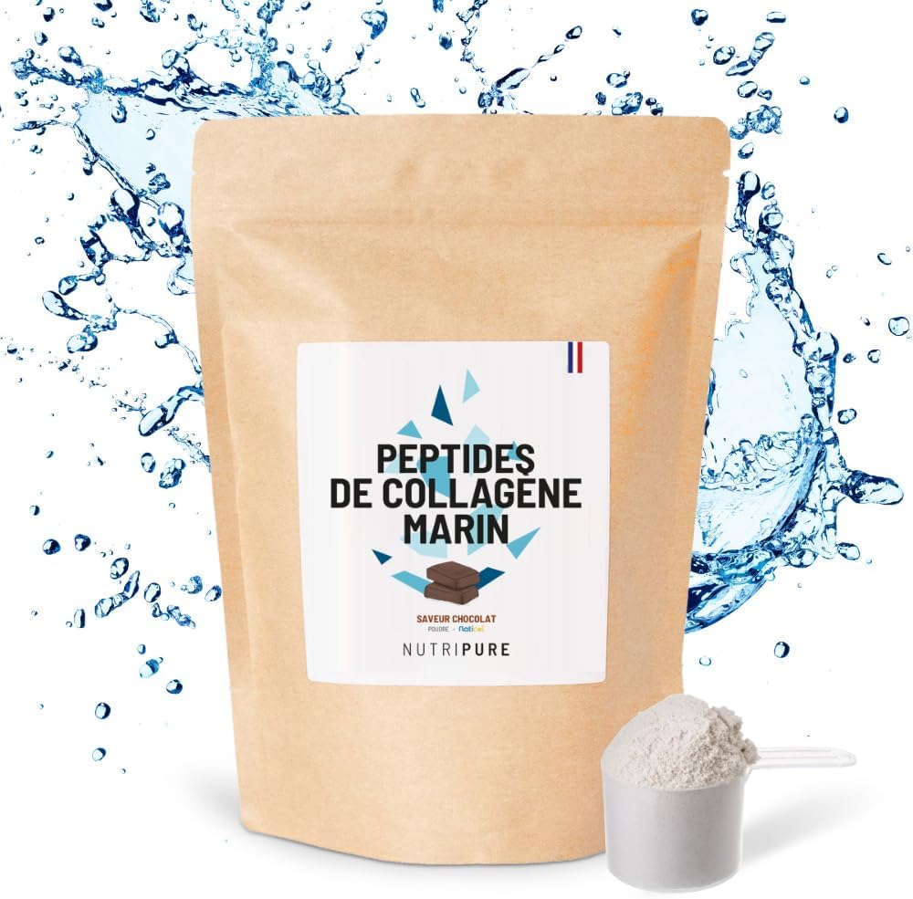 Nutripure | Wild Marine Collagen Powder | Joint Supplement, Hair & Nail Care, Skin | Hydrolized Marine Collagen | Chocolate | Bag of 310g | 1 Month | Made in France - Image 8
