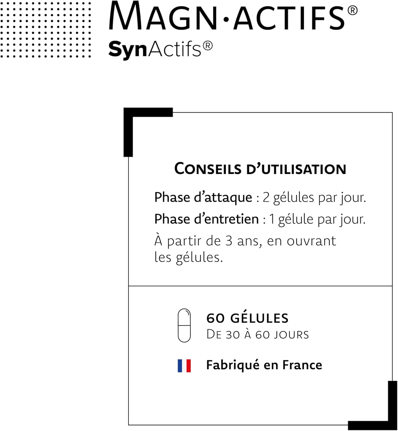 ARAGAN - Synactif Pack of 2 Magnactives - Food Supplement Fatigue, Nervous Balance, Stress - Magnesium, Taurine, Vitamin B - 120 capsules - 2 to 3 months taken - Made in France - Image 7