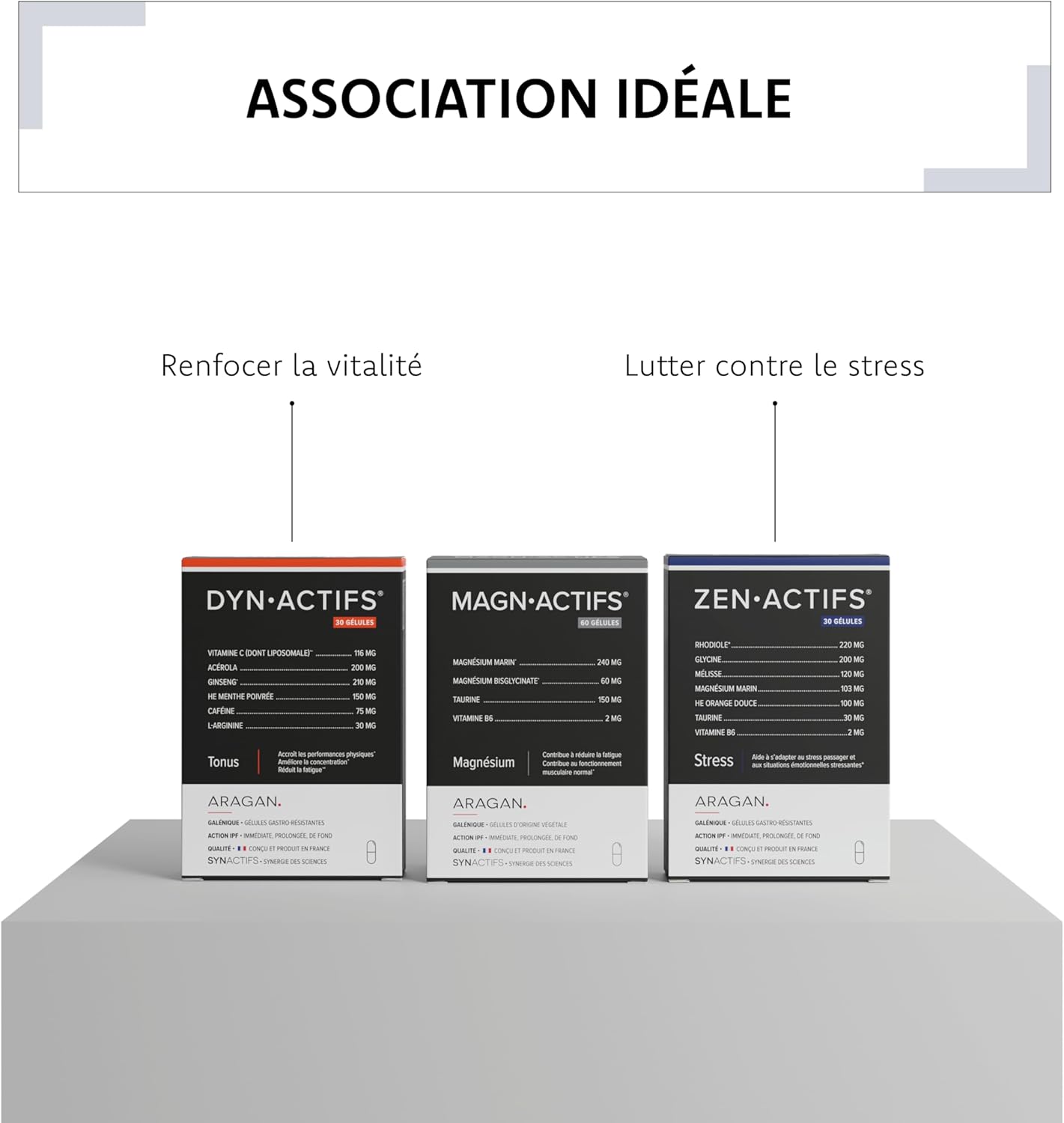 ARAGAN - Synactif Pack of 2 Magnactives - Food Supplement Fatigue, Nervous Balance, Stress - Magnesium, Taurine, Vitamin B - 120 capsules - 2 to 3 months taken - Made in France - Image 8